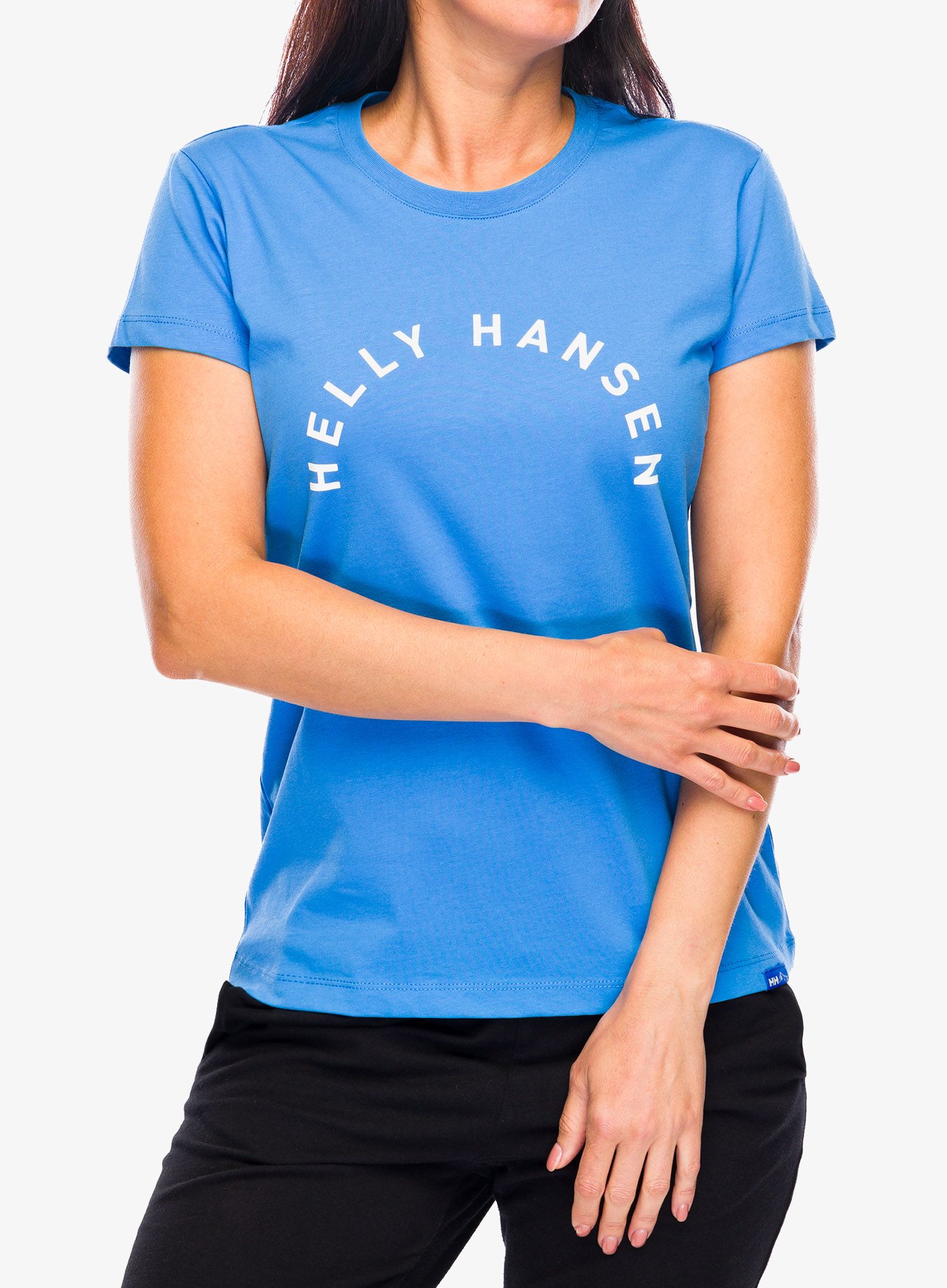 Ženska bombažna majica Helly Hansen F2F Organic Cotton Tee 2.0 - ultra blue