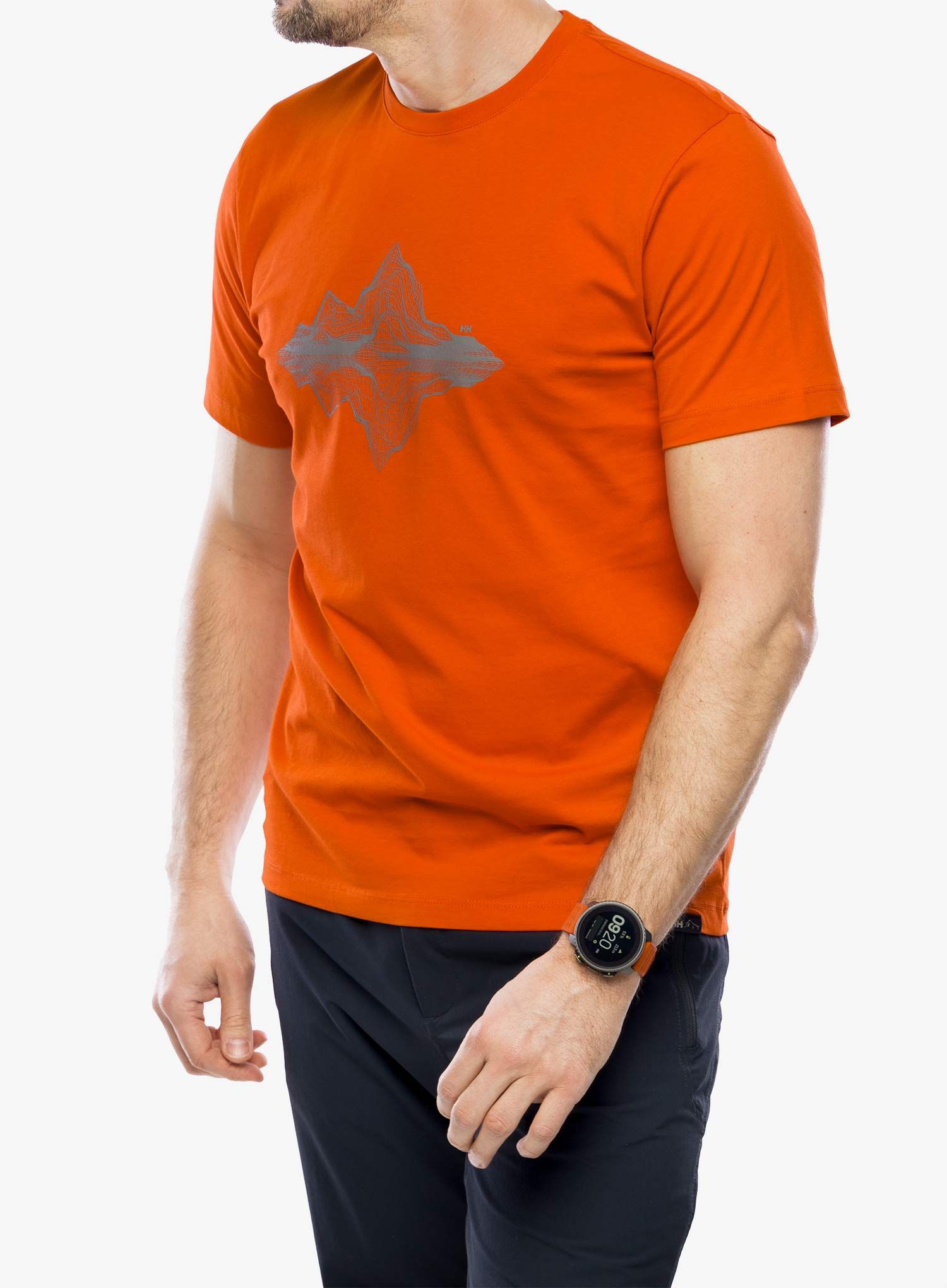 Majica s potiskom Helly Hansen F2F Organic Cotton Tee 2.0 - patrol orange