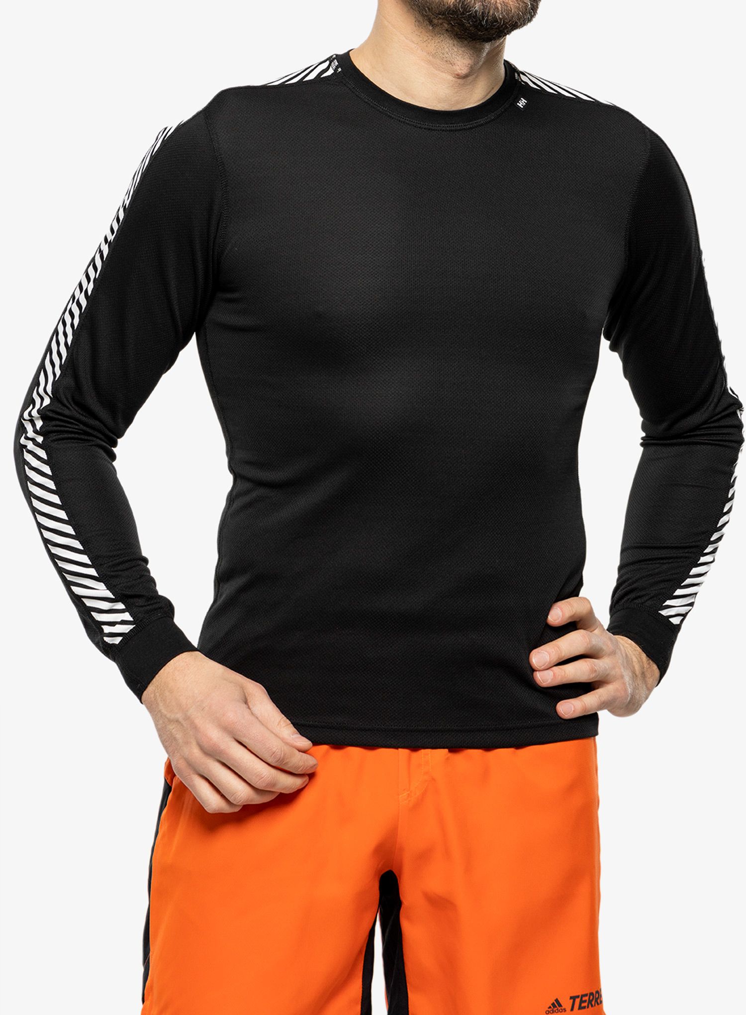 Termo flis jopa Helly Hansen HH LIFA Stripe Crew - black