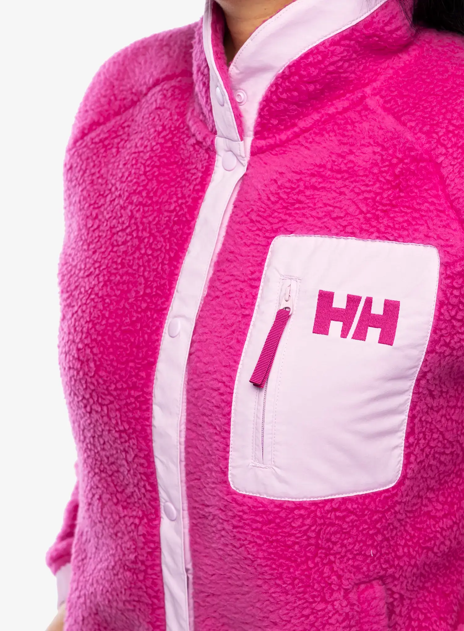 Ženski flis Helly Hansen Imperial Pile Snap - magenta 2.0