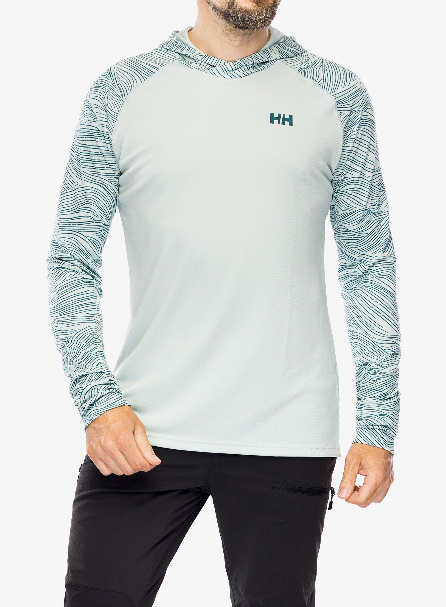 Termo flis jopa Helly Hansen LIFA Active Solen GR Hoodie - green mist wave