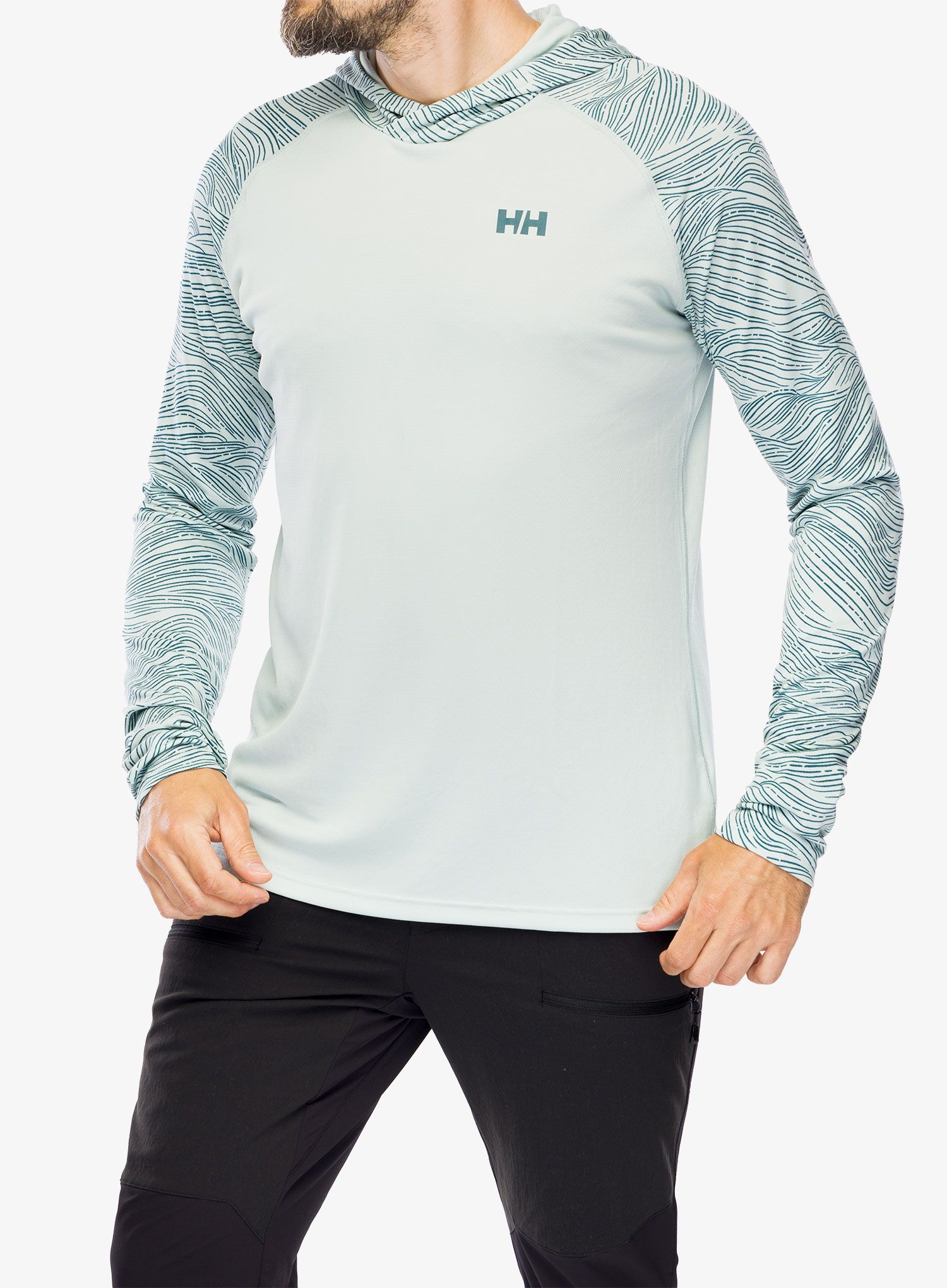 Termo flis jopa Helly Hansen LIFA Active Solen GR Hoodie - green mist wave
