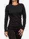 Ženska termo flis jopa Helly Hansen LIFA Merino Midweight Crew - black/black gum