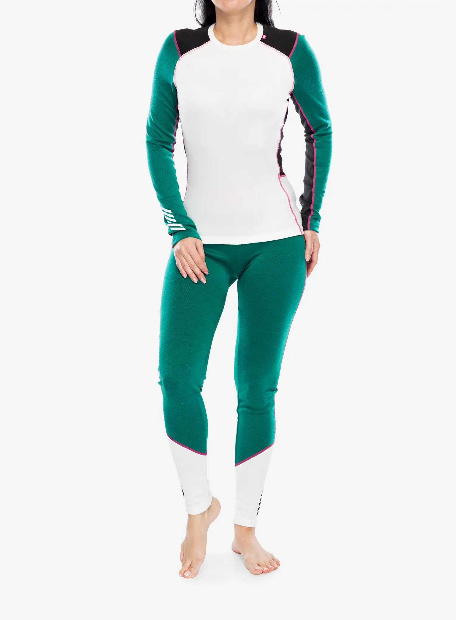 Ženska termo flis jopa Helly Hansen LIFA Merino Midweight Crew - emerald