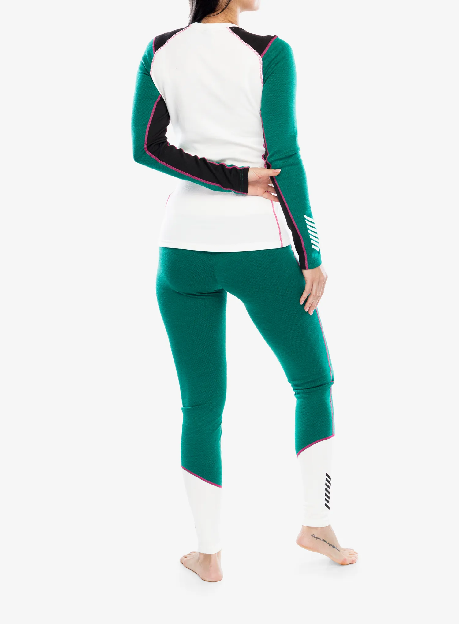 Ženska termo flis jopa Helly Hansen LIFA Merino Midweight Crew - emerald
