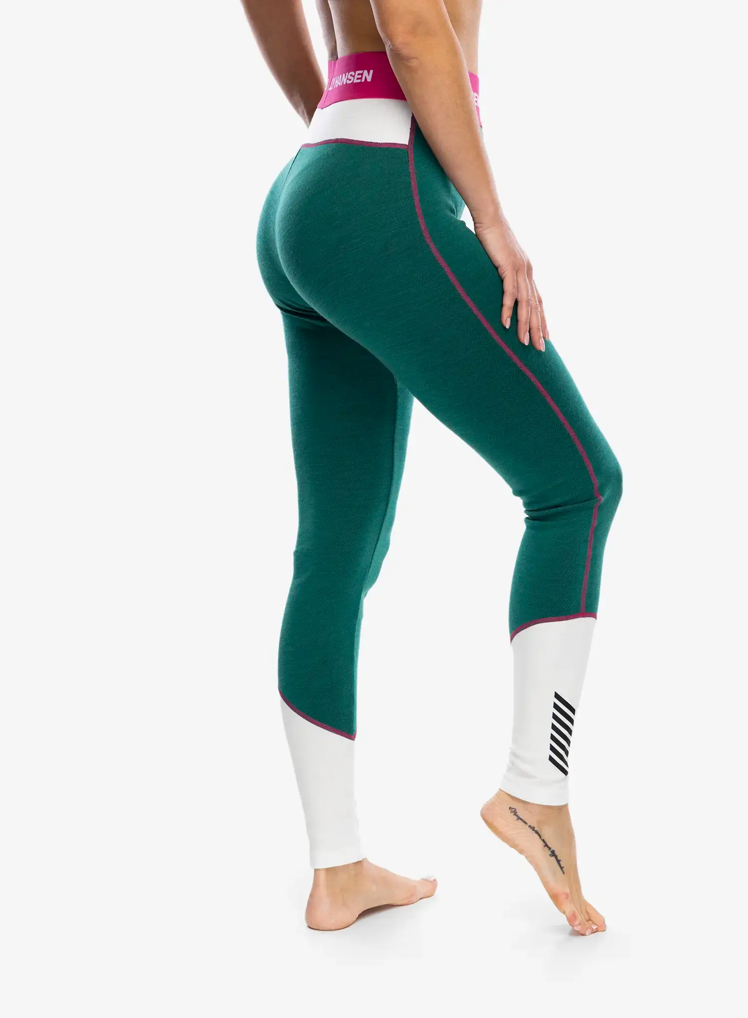 Ženske termo pajkice Helly Hansen LIFA Merino Midweight Pant - emerald