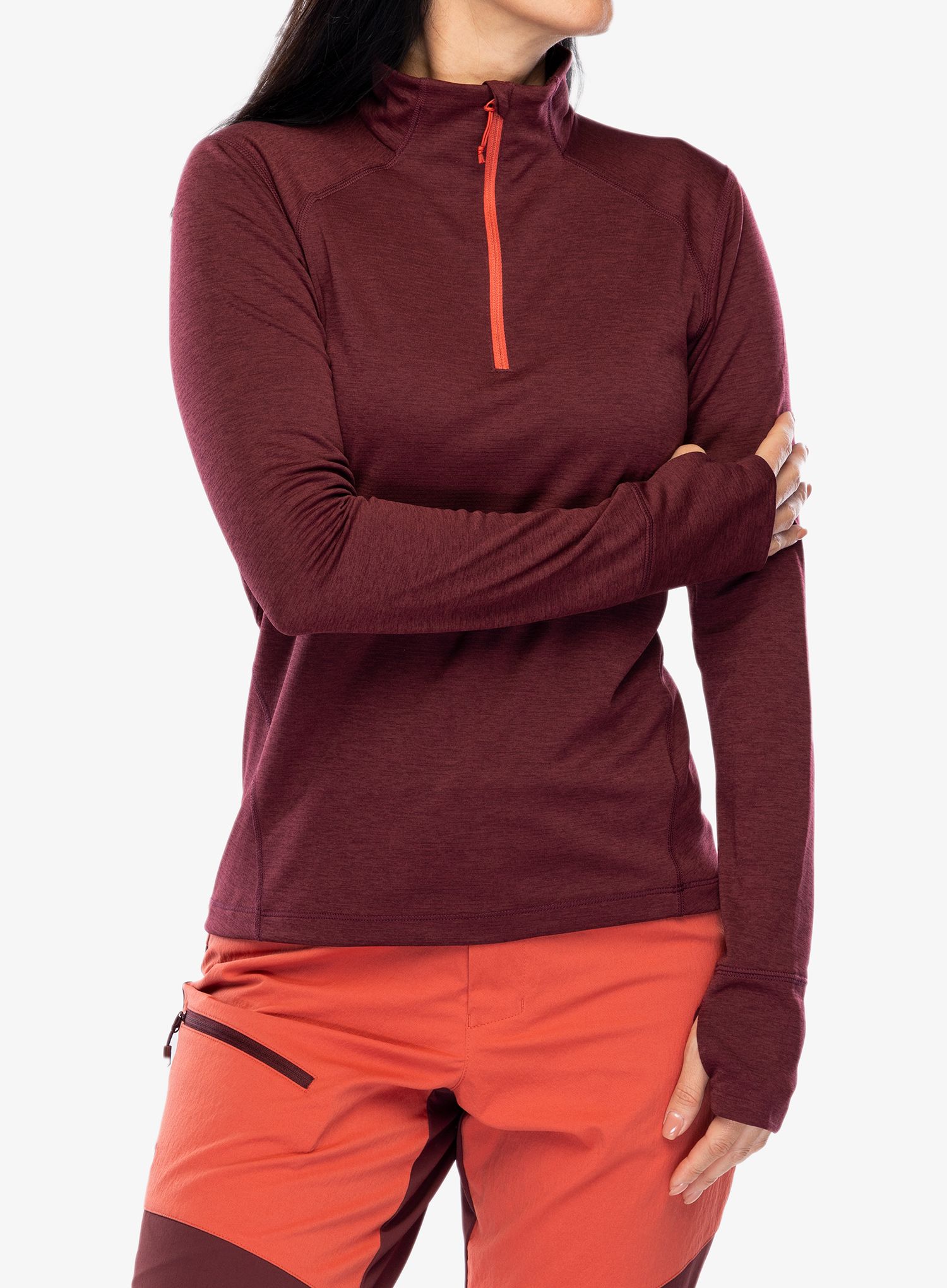 Ženska jopica Helly Hansen LIFA Tech Lite 1/2 Zip - hickory/coral almond