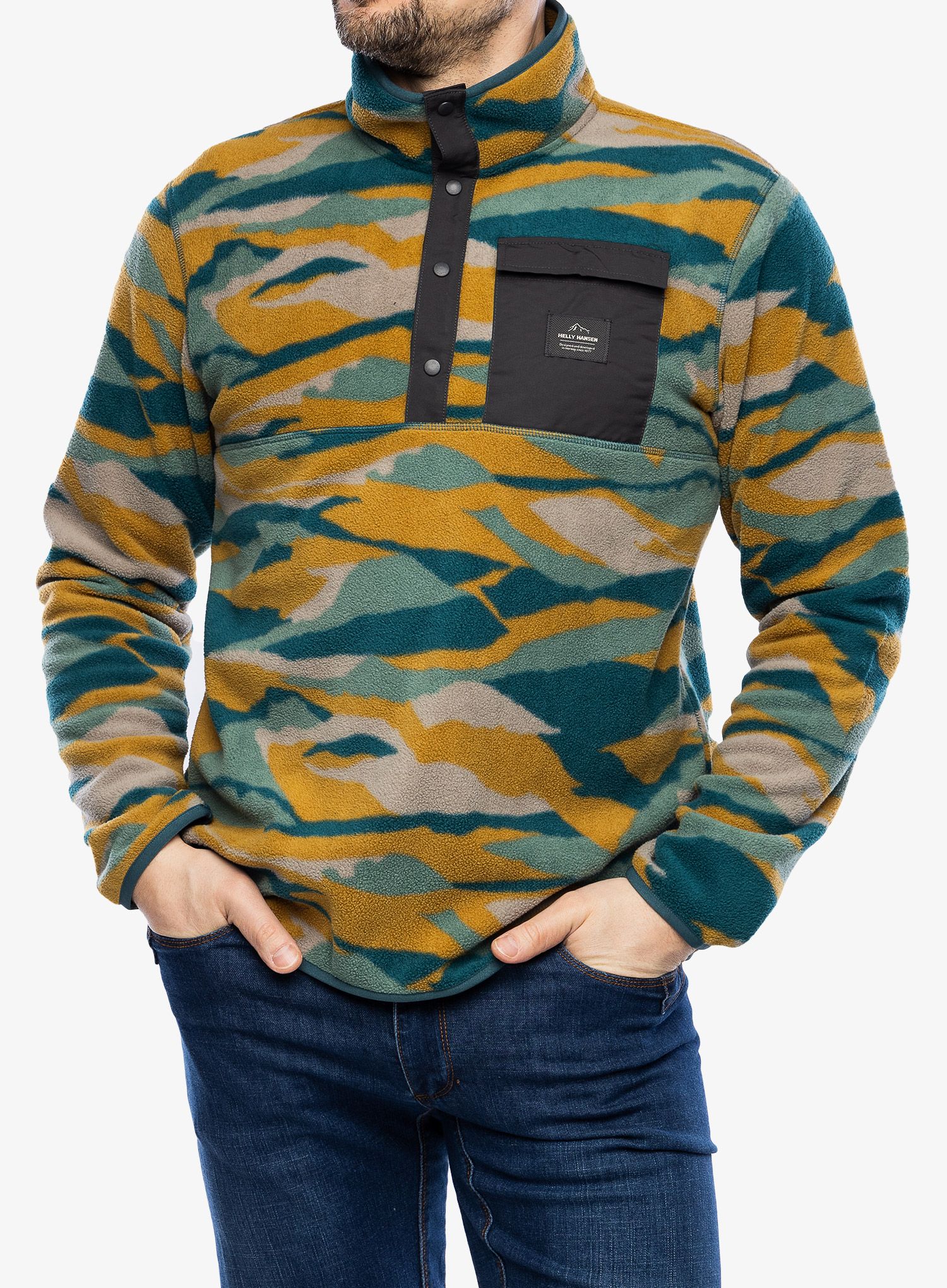 Flis Helly Hansen Maridalen Fleece - cactus fjord camo