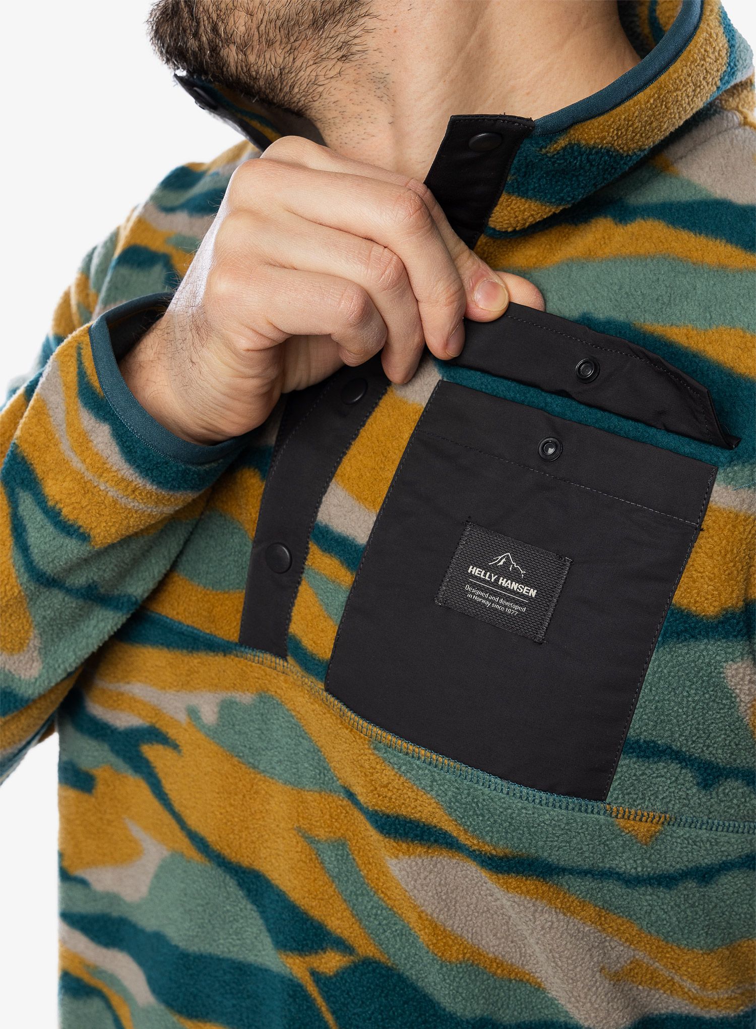 Flis Helly Hansen Maridalen Fleece - cactus fjord camo