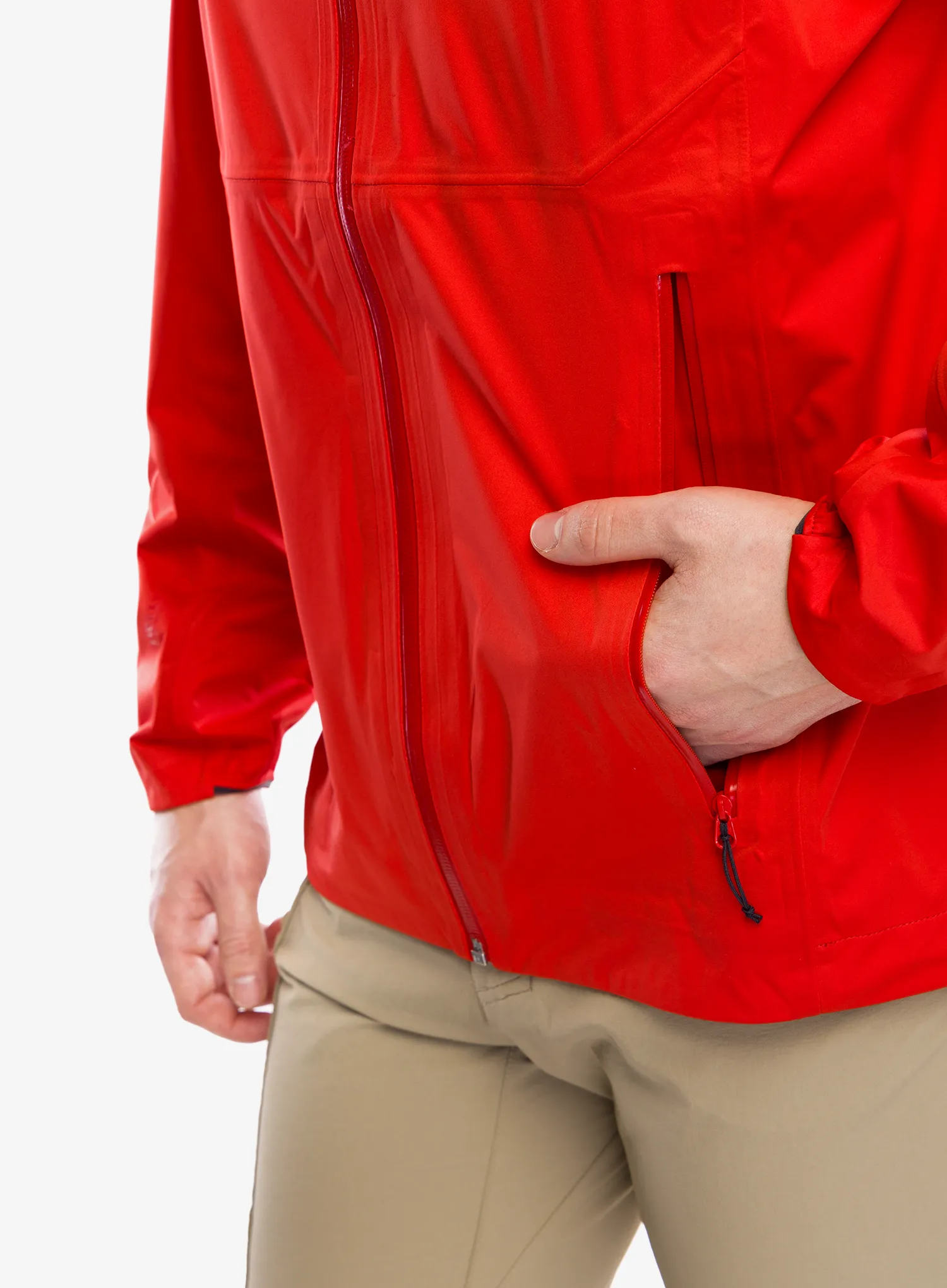 Nepremočljiva jakna Helly Hansen Momentum 3L Stretch Jacket - alert red
