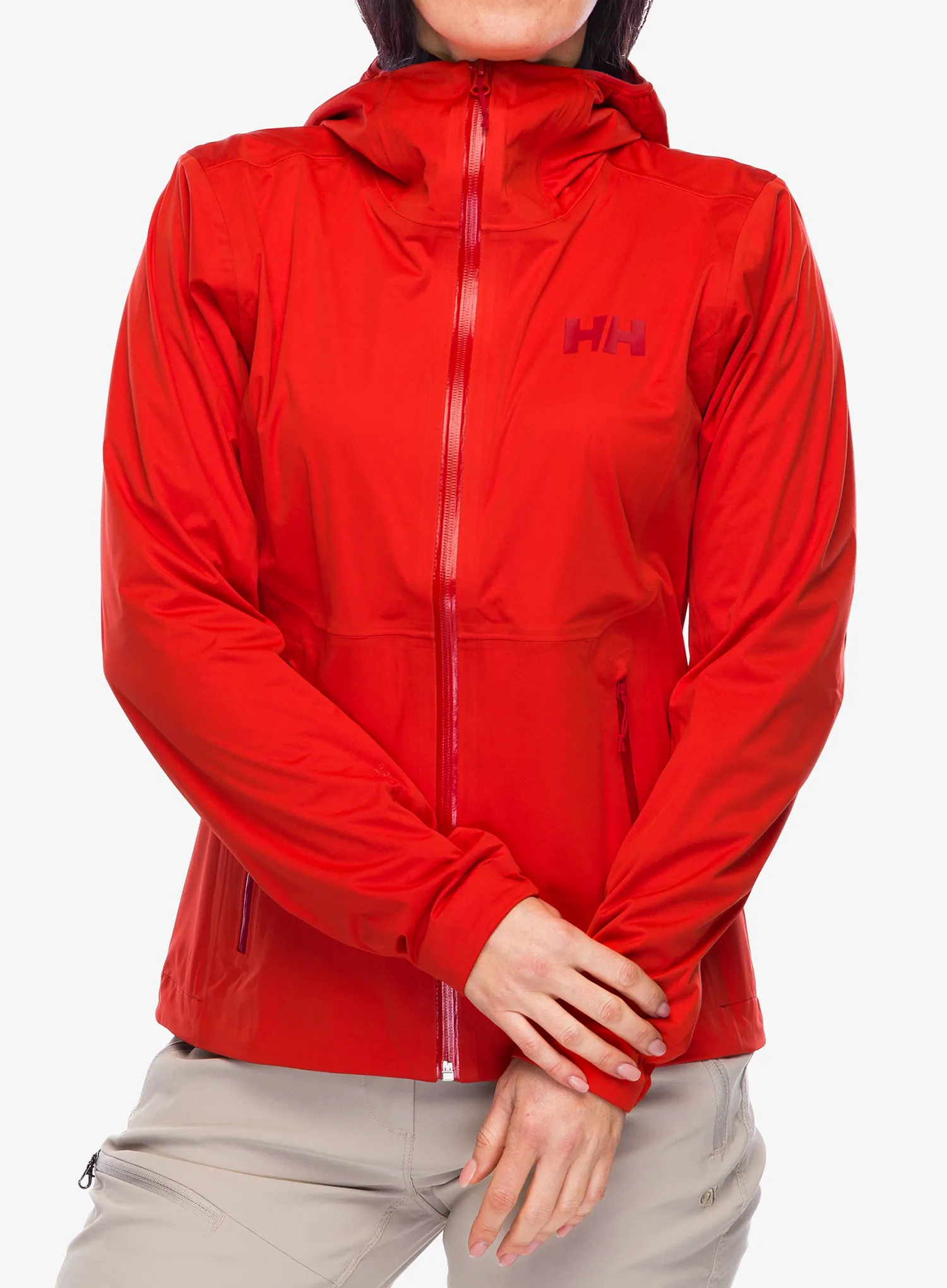 Ženska nepremočljiva jakna Helly Hansen Momentum 3L Stretch Jacket - alert red