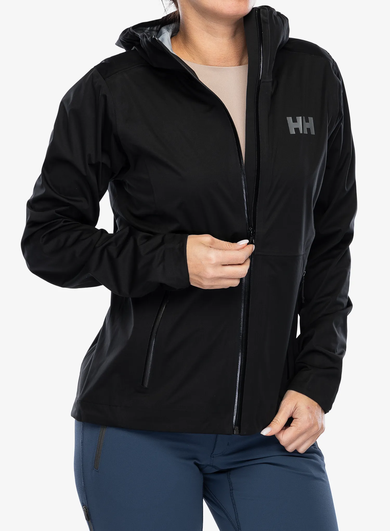 Ženska nepremočljiva jakna Helly Hansen Momentum 3L Stretch Jacket - black