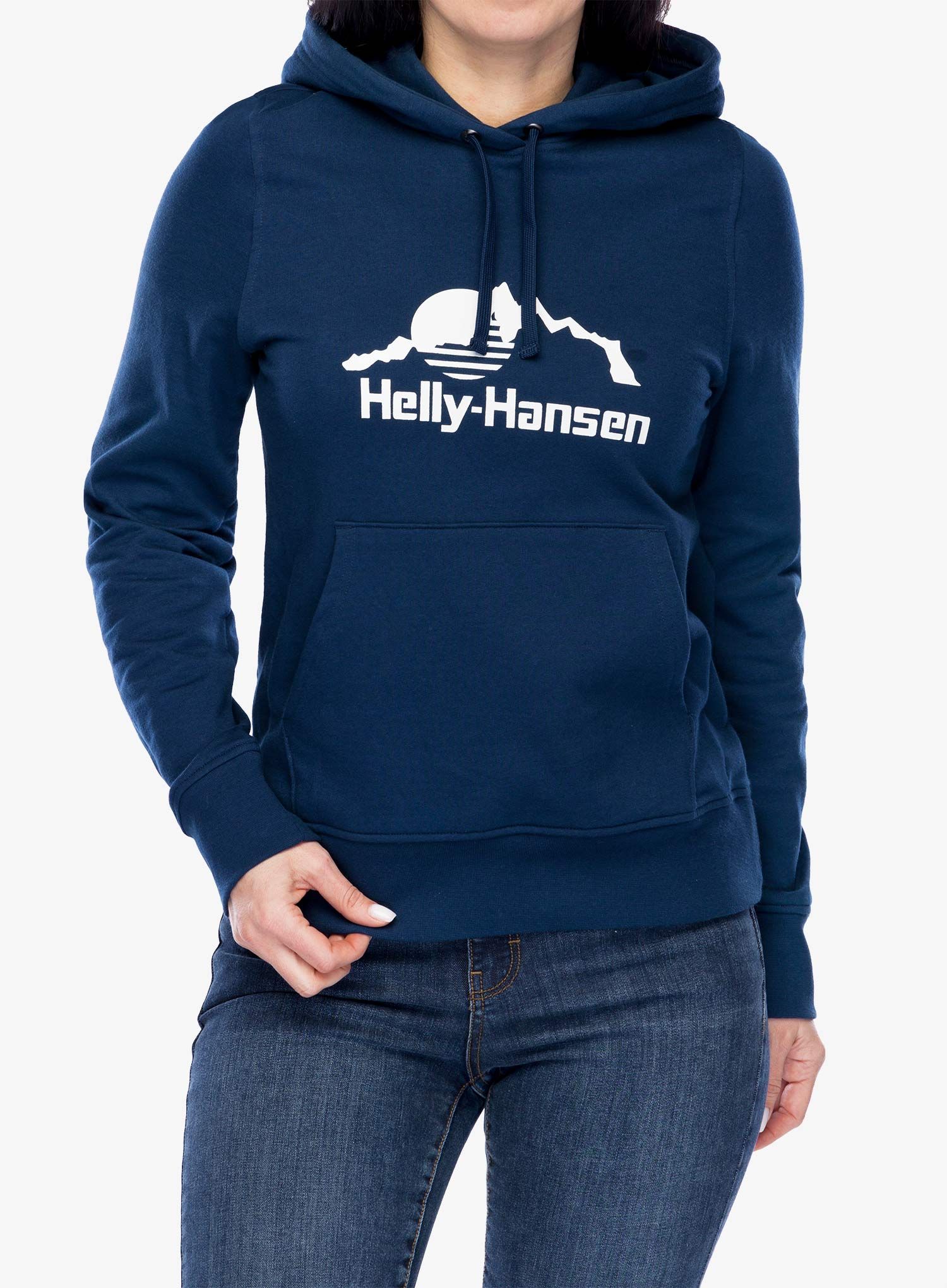 Ženska jopa s kapuco Helly Hansen Nord Graphic Pullover Hoodie - ocean/ocean