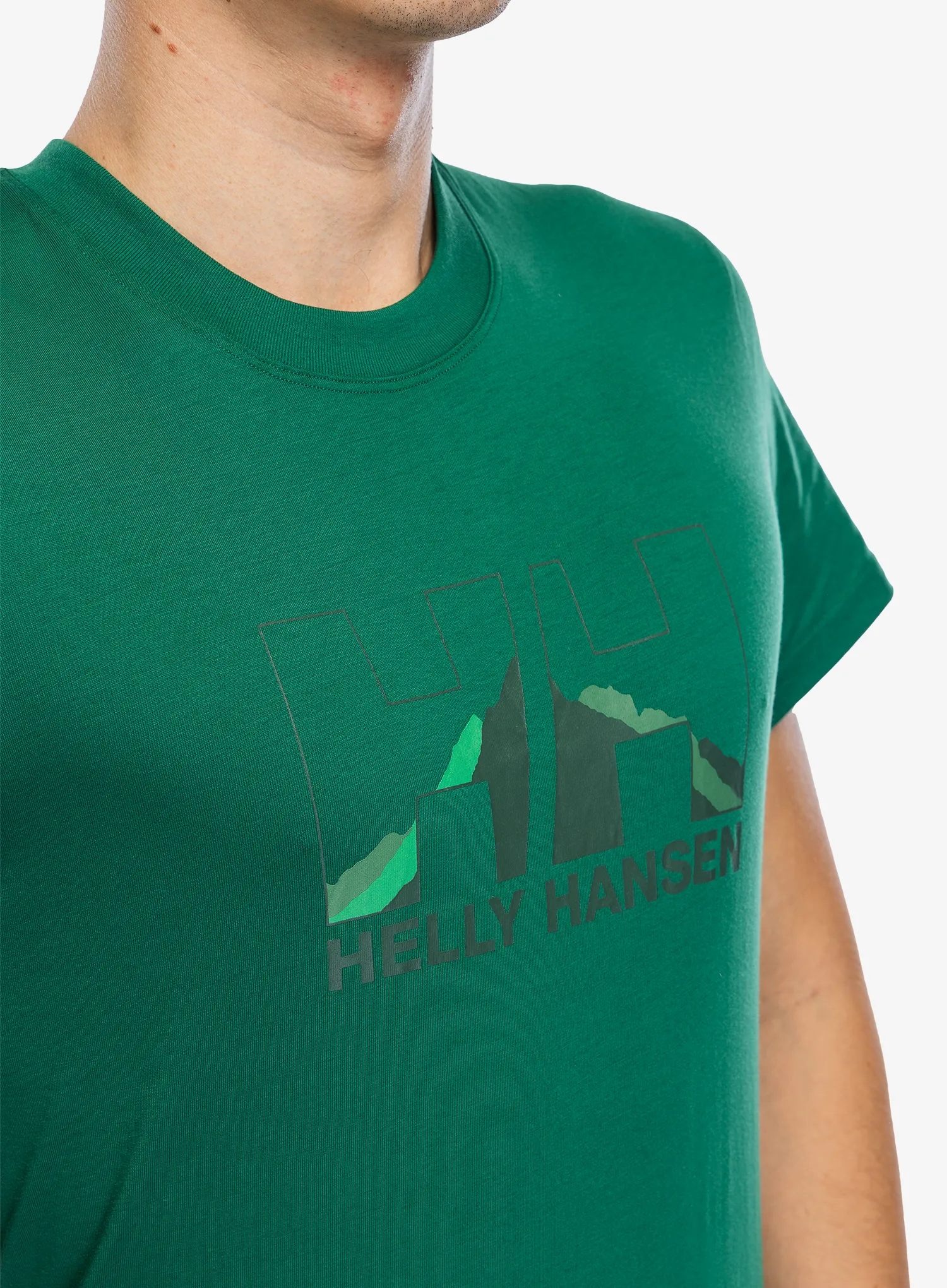 Majica s potiskom Helly Hansen Nord Graph T-Shirt - malachite