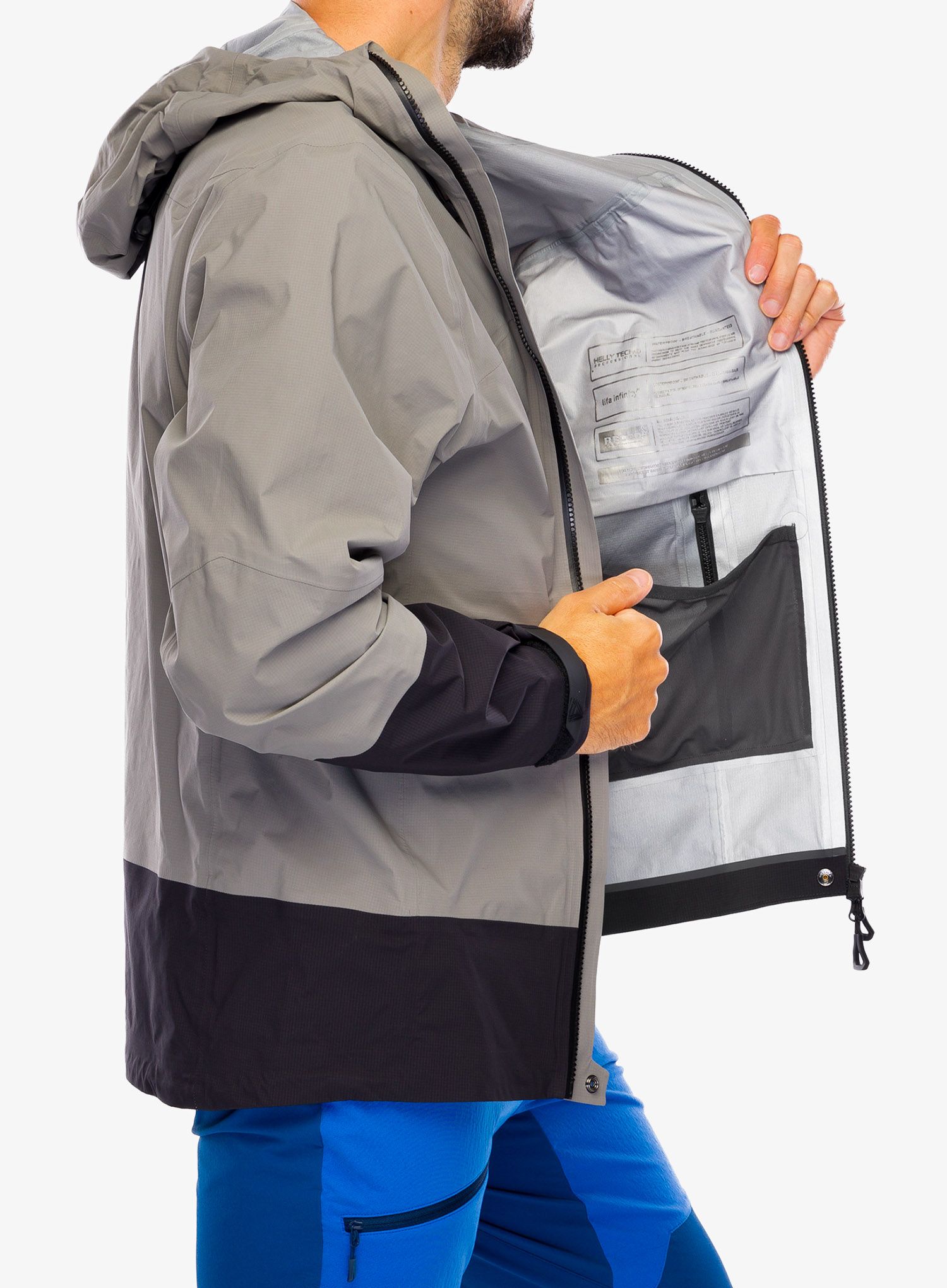 Nepremočljiva jakna Helly Hansen Odin BC Infinity Shell Jacket - concrete
