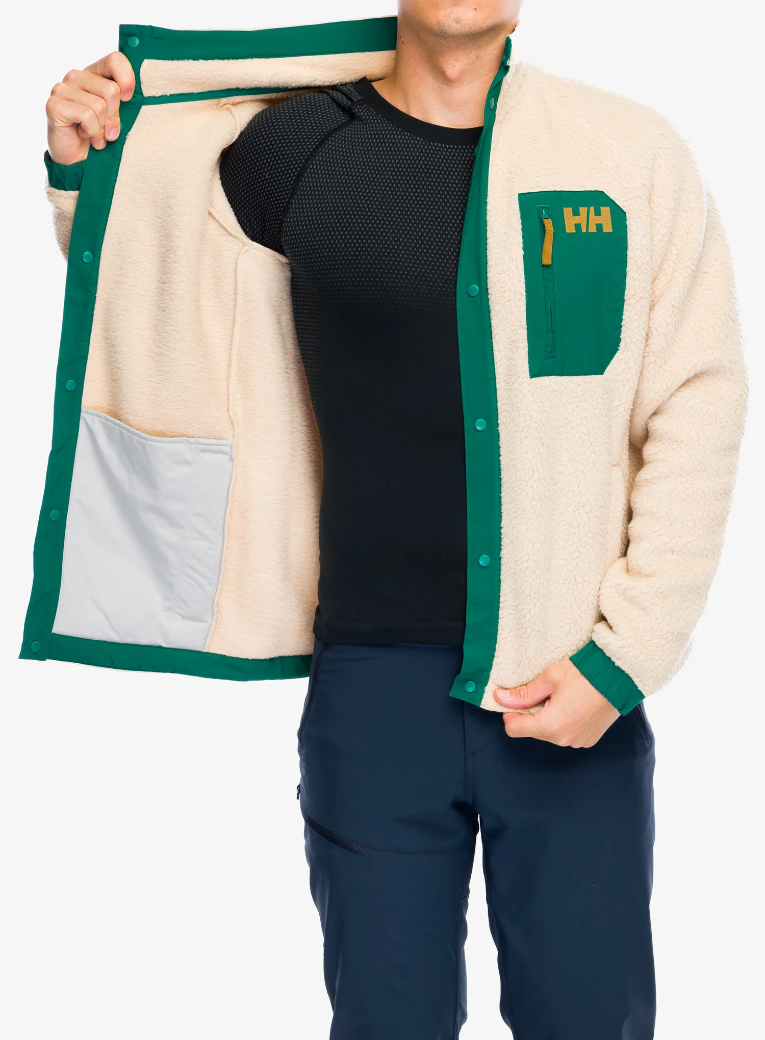 Flis Helly Hansen Panorama Pile Snap - oatmeal