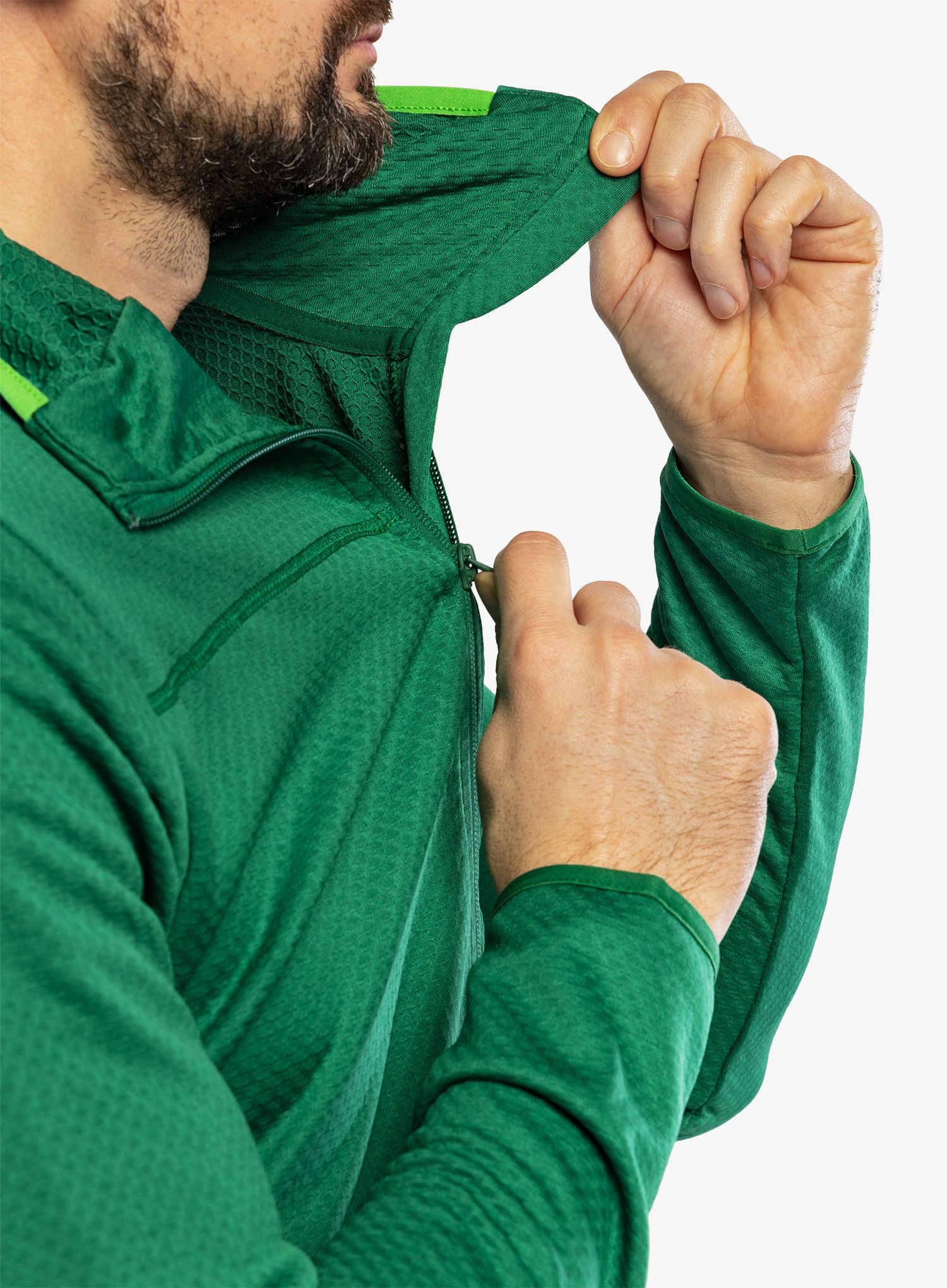 Jopica s kapuco Helly Hansen Powdreamer Midlayer - malachite