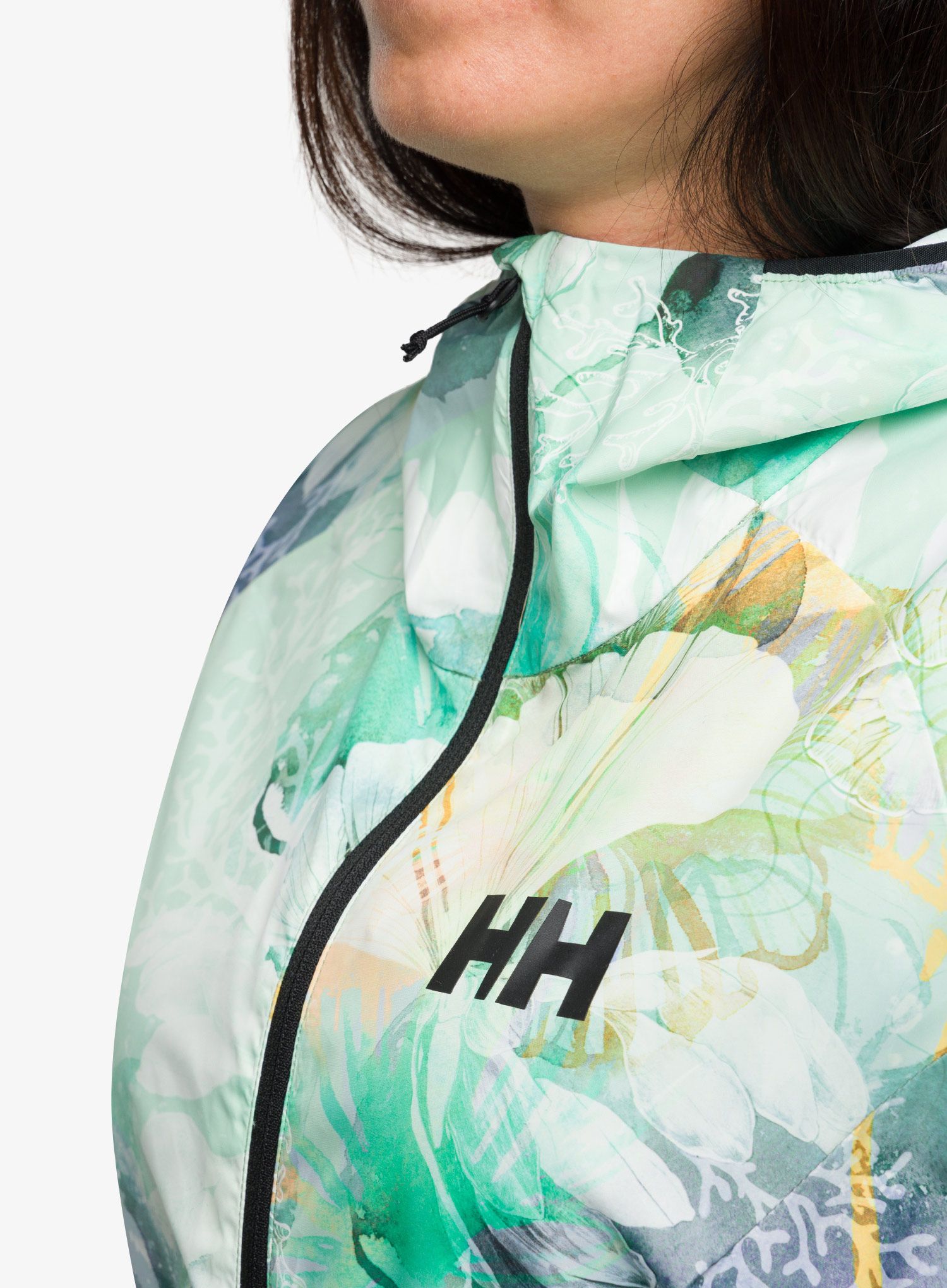 Ženska vetrovka Helly Hansen Roam Print Wind Jacket - jade esra