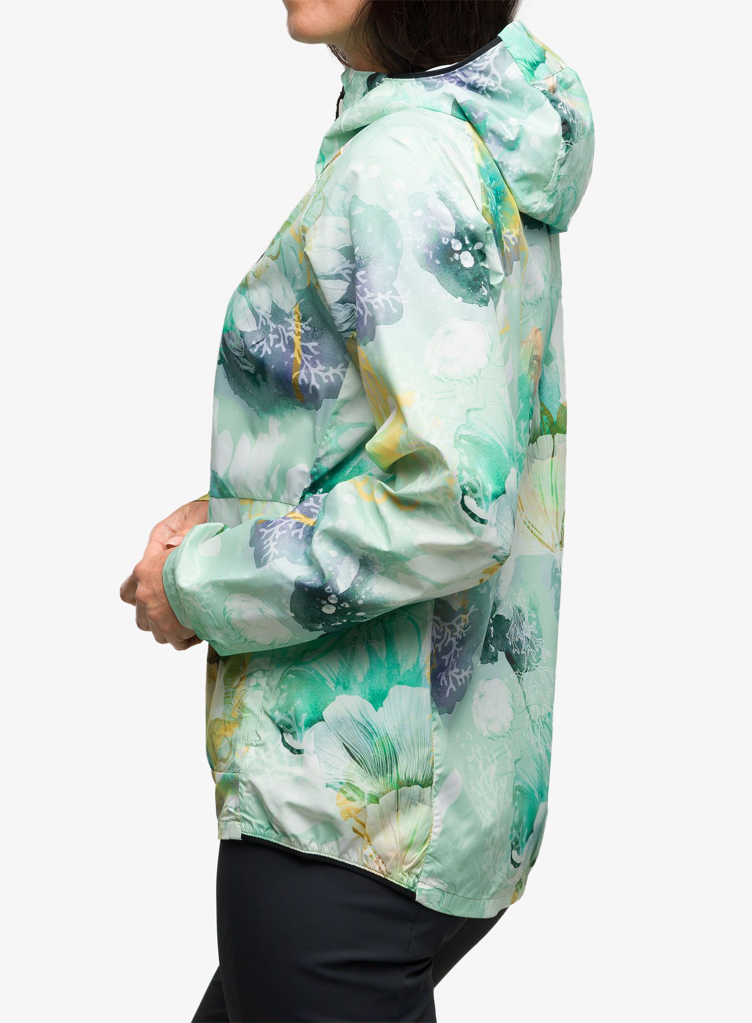 Ženska vetrovka Helly Hansen Roam Print Wind Jacket - jade esra