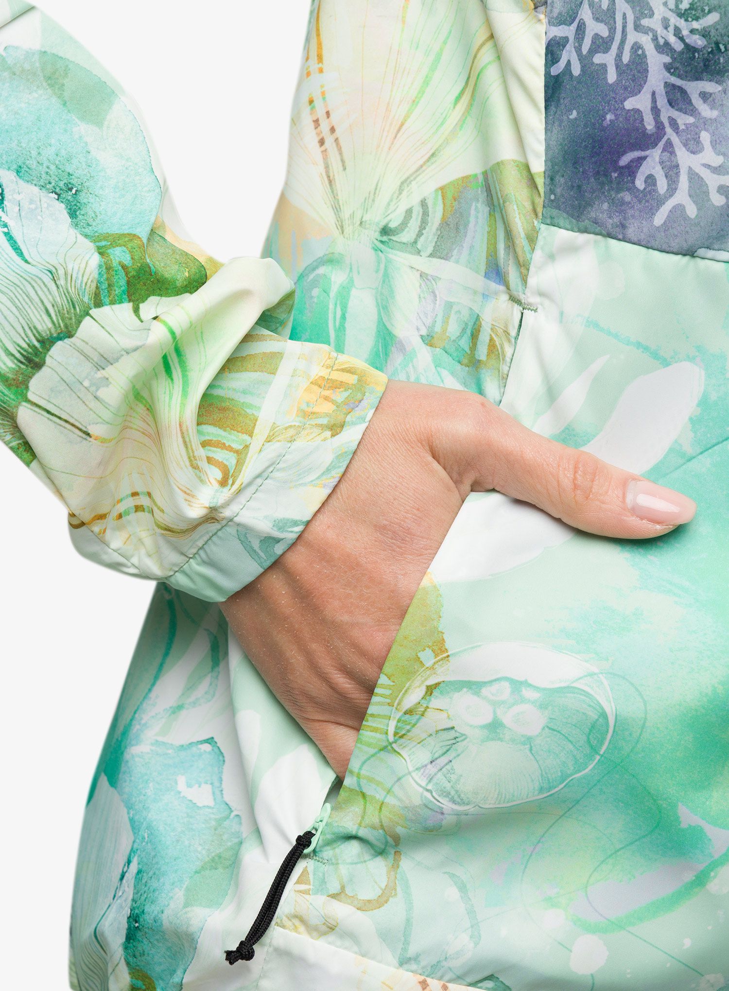 Ženska vetrovka Helly Hansen Roam Print Wind Jacket - jade esra