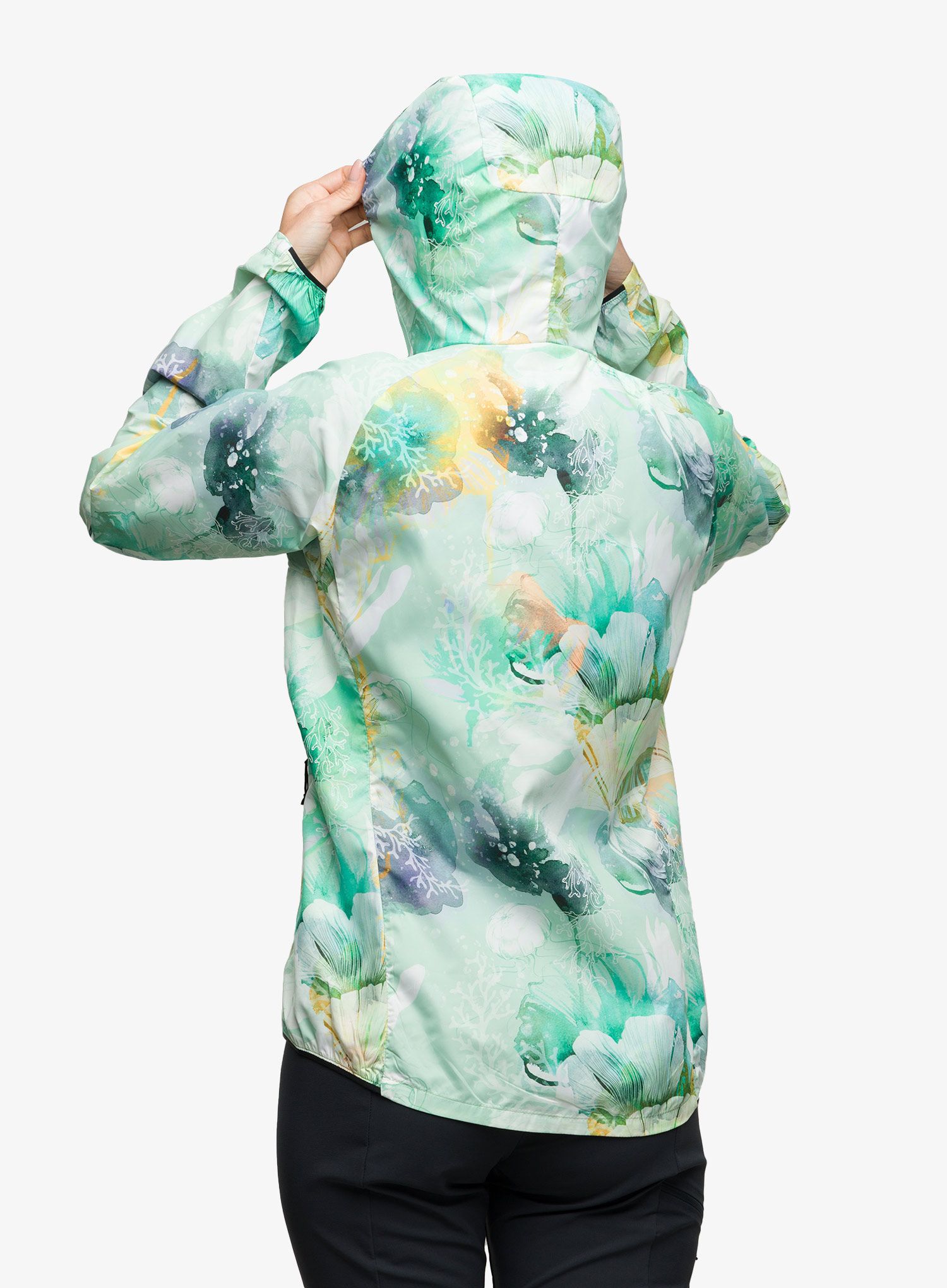 Ženska vetrovka Helly Hansen Roam Print Wind Jacket - jade esra