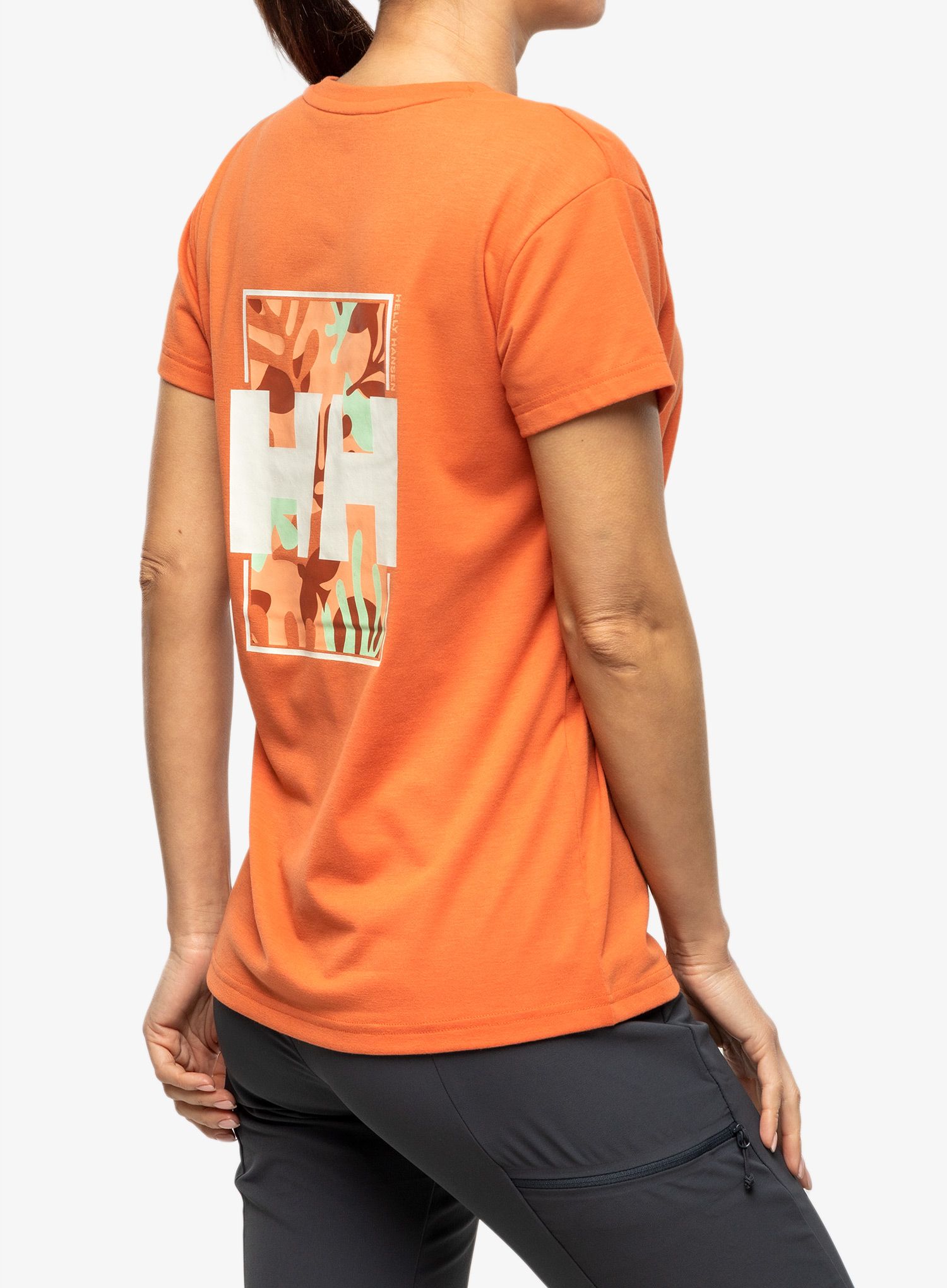 Ženska majica Helly Hansen Skog Recycled Graph - terracotta
