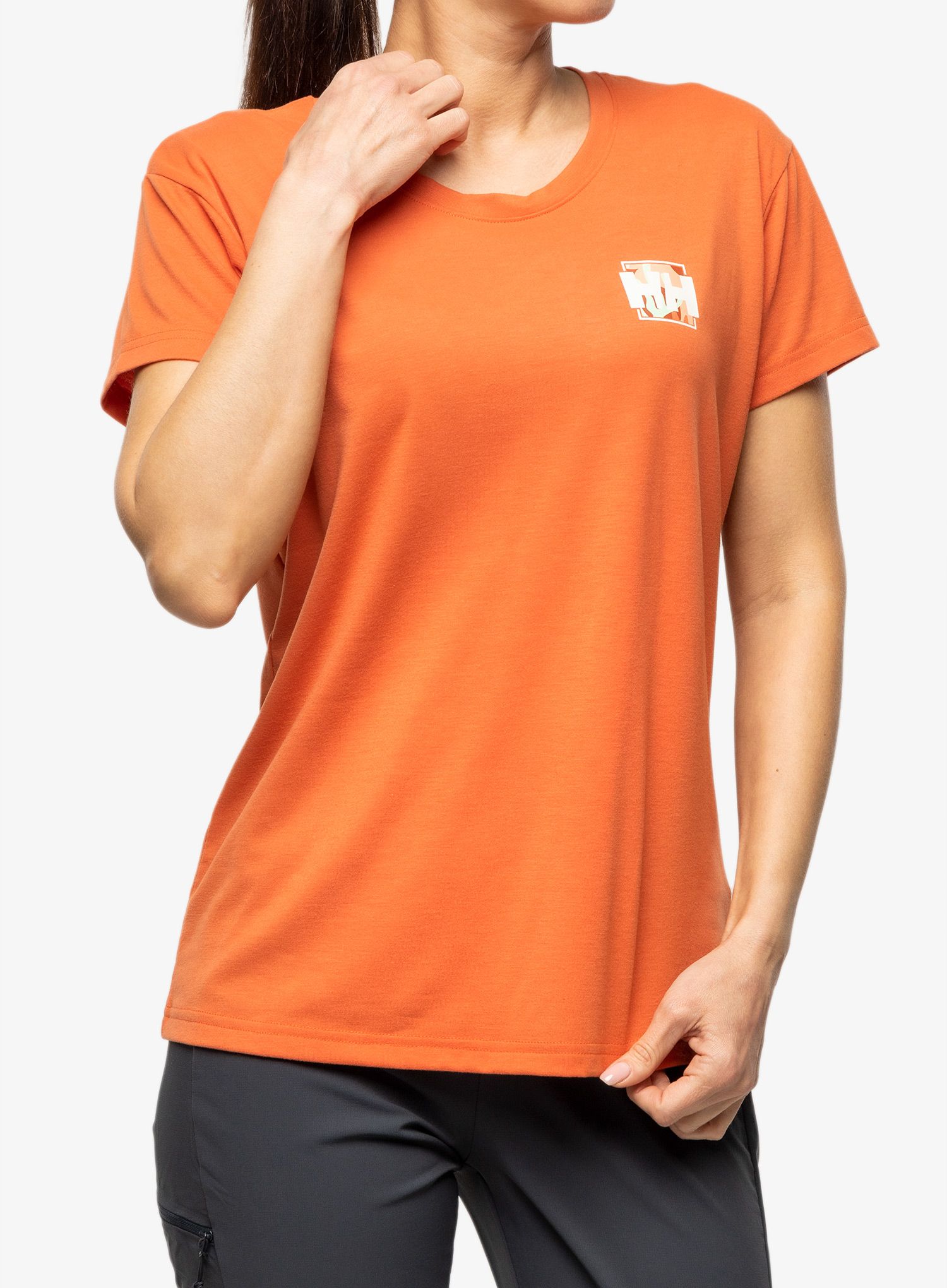 Ženska majica Helly Hansen Skog Recycled Graph - terracotta