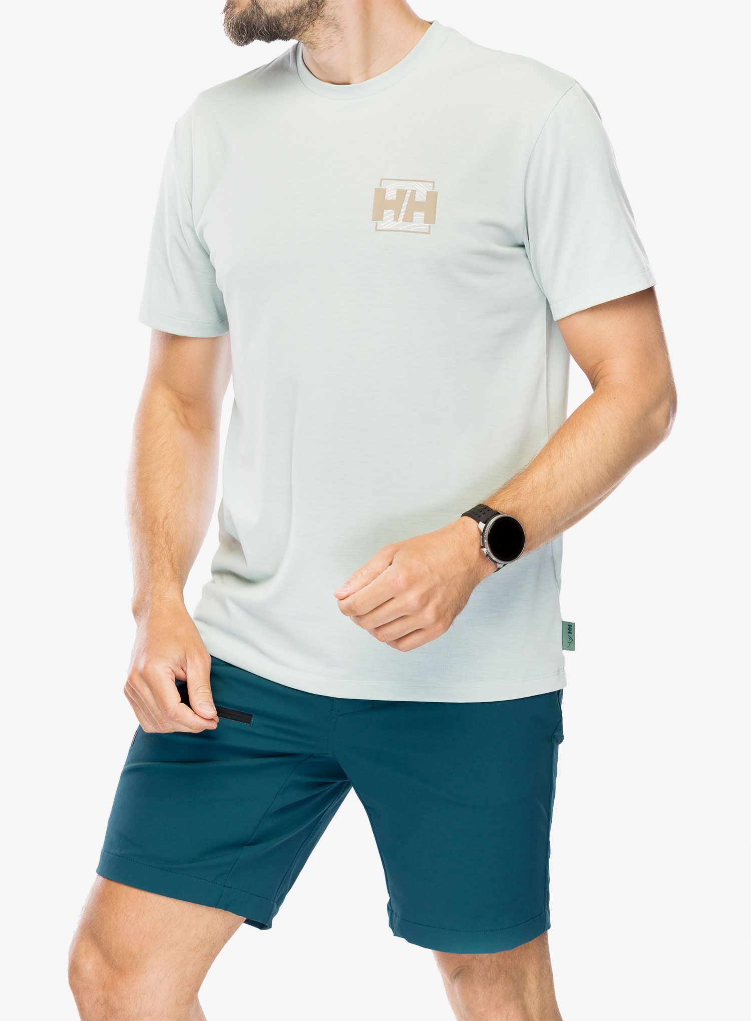 Športna majica Helly Hansen Skog Recycled Graphic T-Shirt - green mist