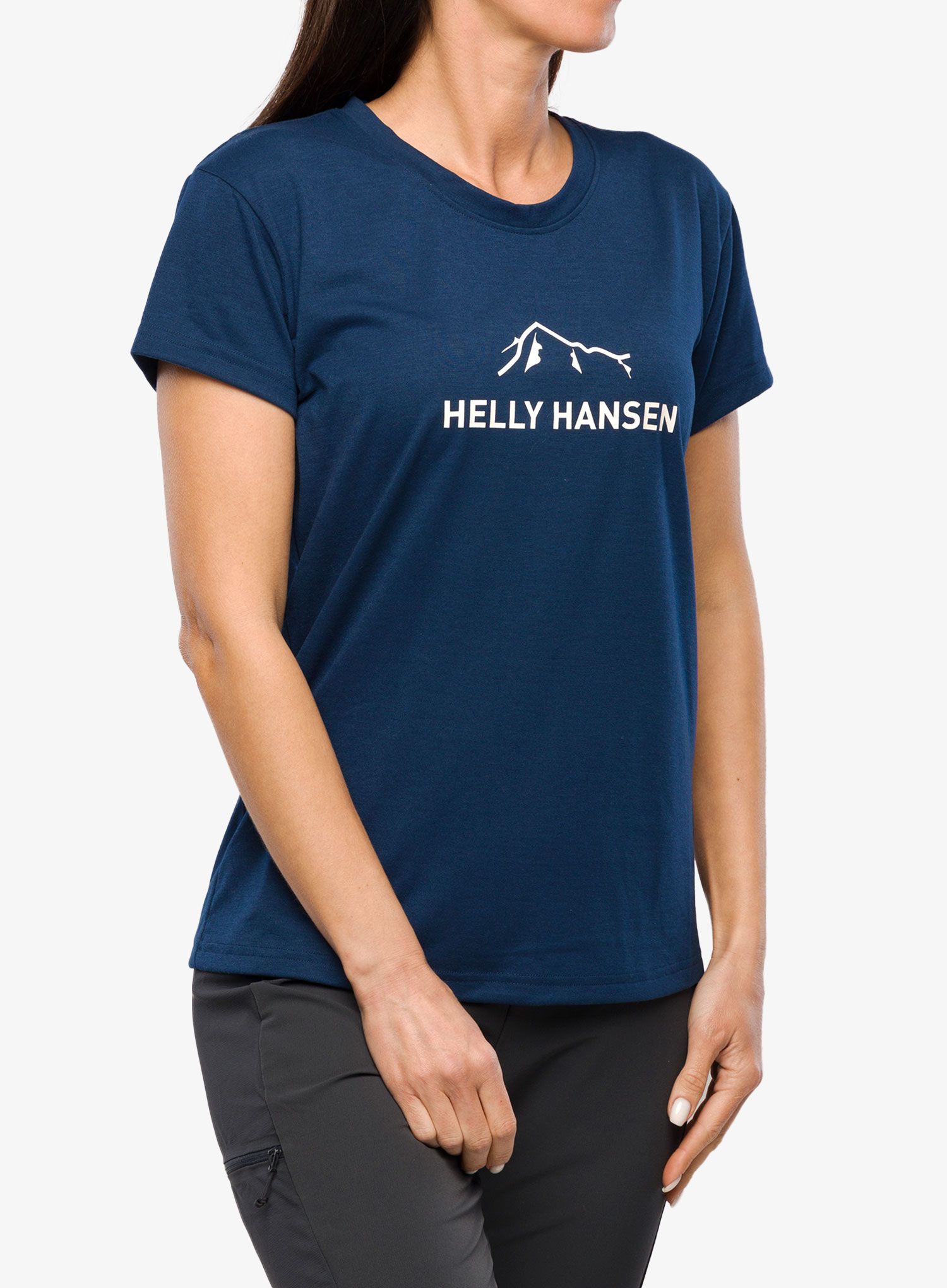 Ženska majica Helly Hansen Skog Recycled Graph - ocean