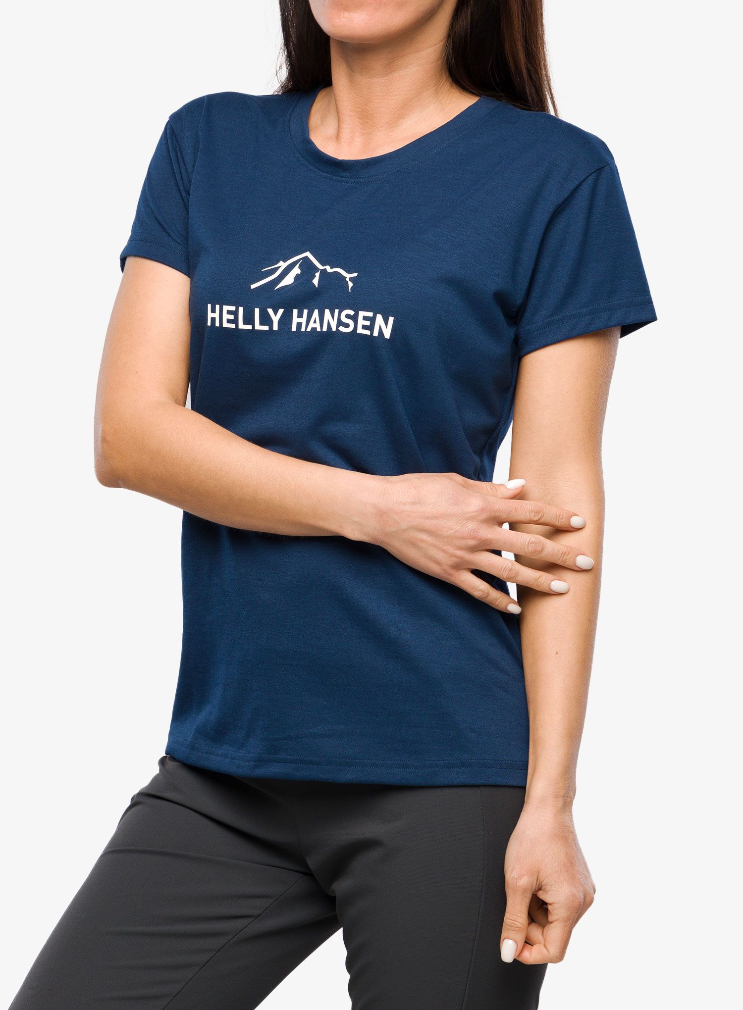Ženska majica Helly Hansen Skog Recycled Graph - ocean