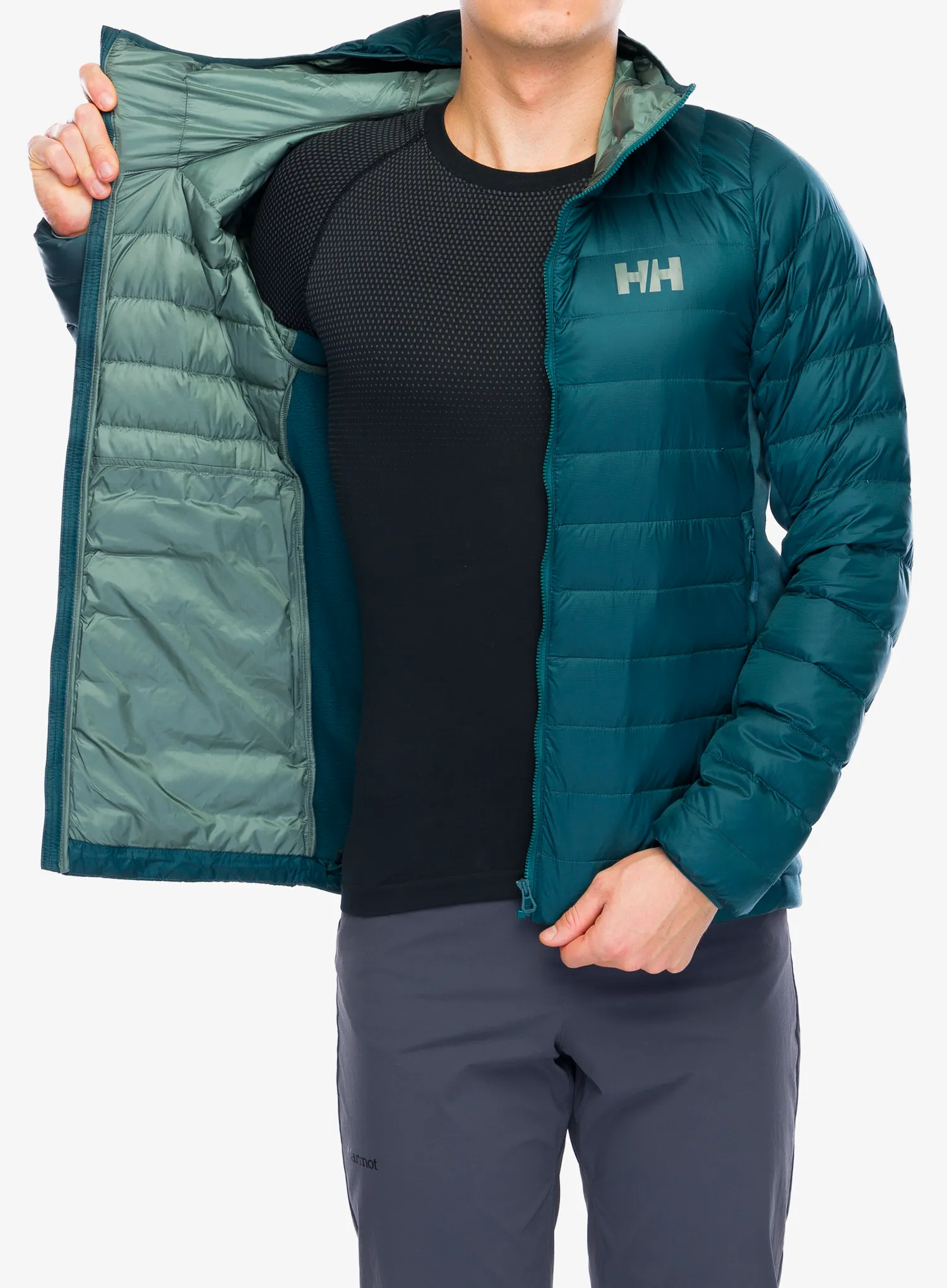 Puhovka Helly Hansen Verglas Down Hybrid Hood 2.0 - dark creek