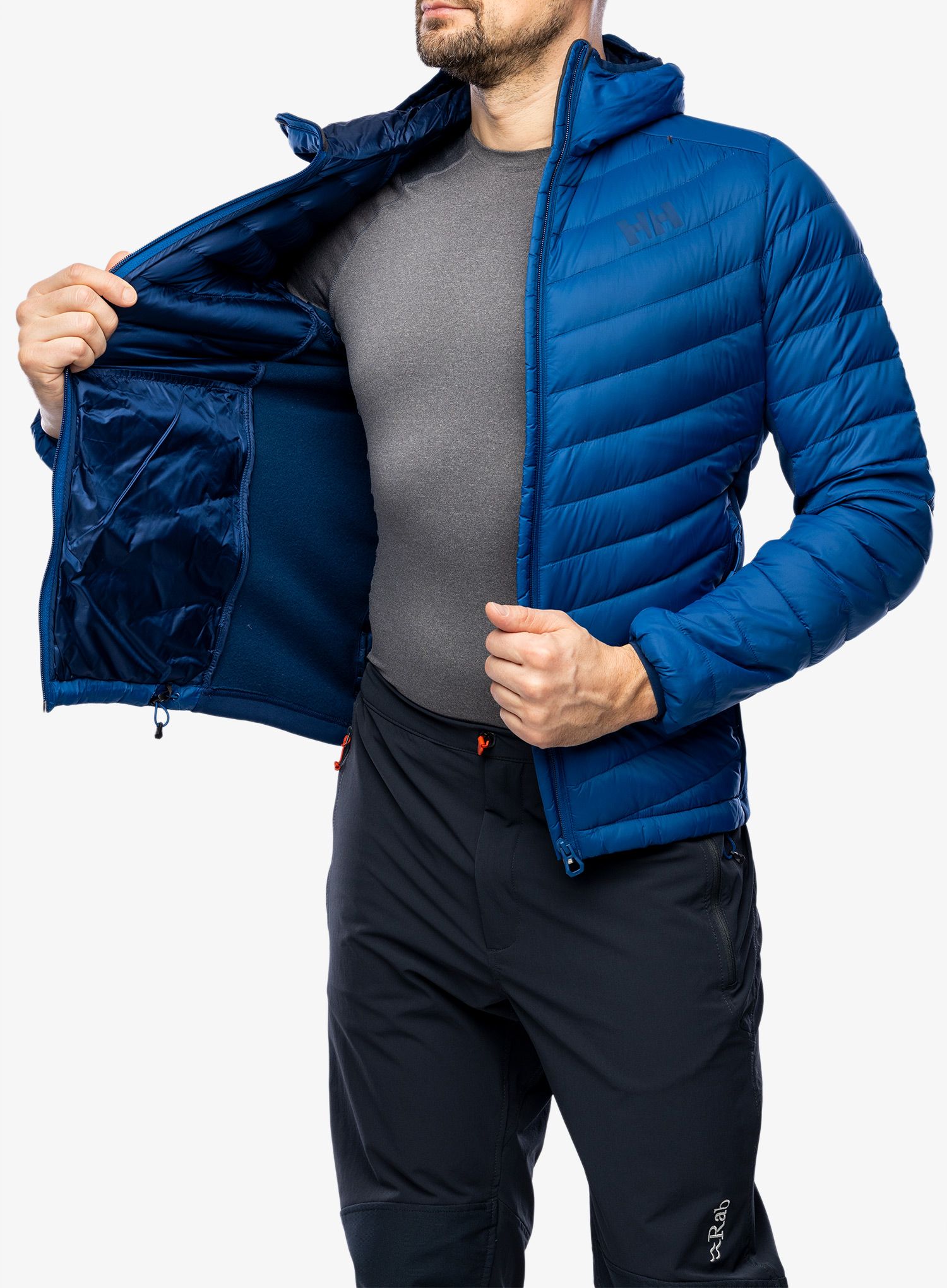 Moška jakna Helly Hansen Verglas Hooded Down Hybrid Ins - deep fjord