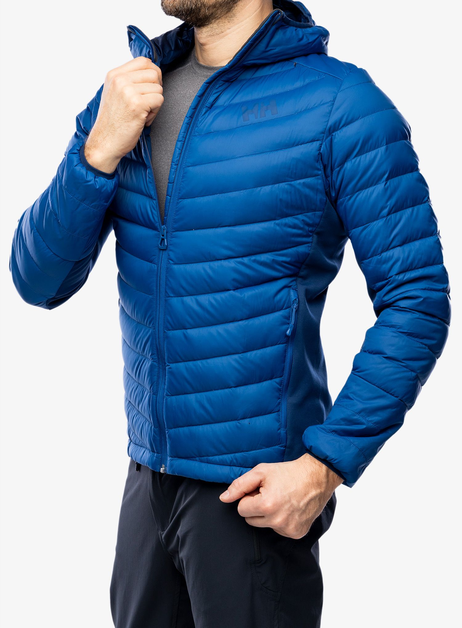 Moška jakna Helly Hansen Verglas Hooded Down Hybrid Ins - deep fjord