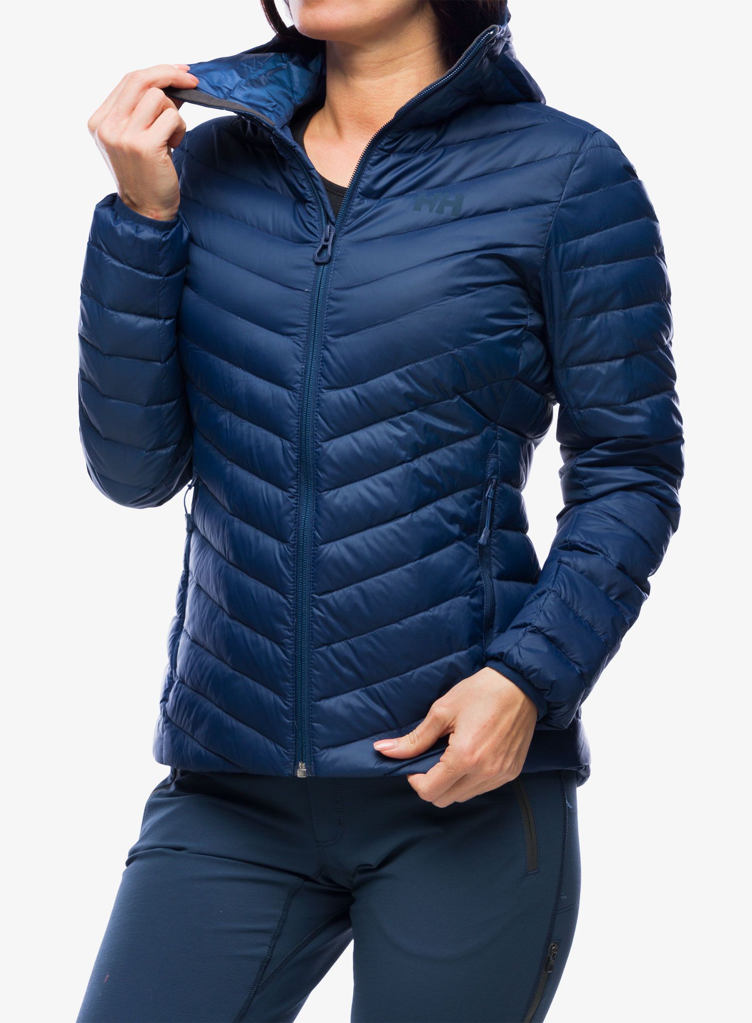 Ženska puhovka Helly Hansen Verglas Hooded Down Insulator - ocean