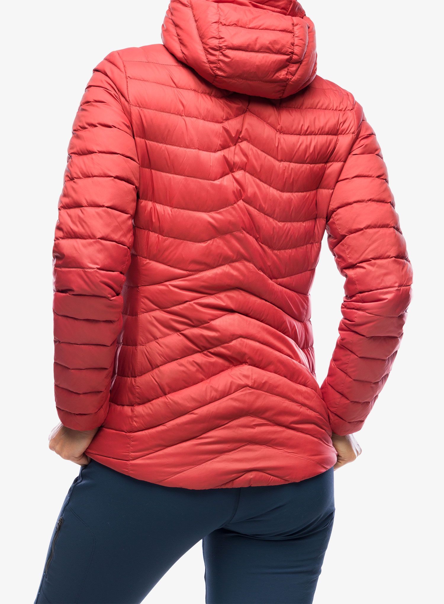 Ženska puhovka Helly Hansen Verglas Hooded Down Insulator - poppy red/hickory