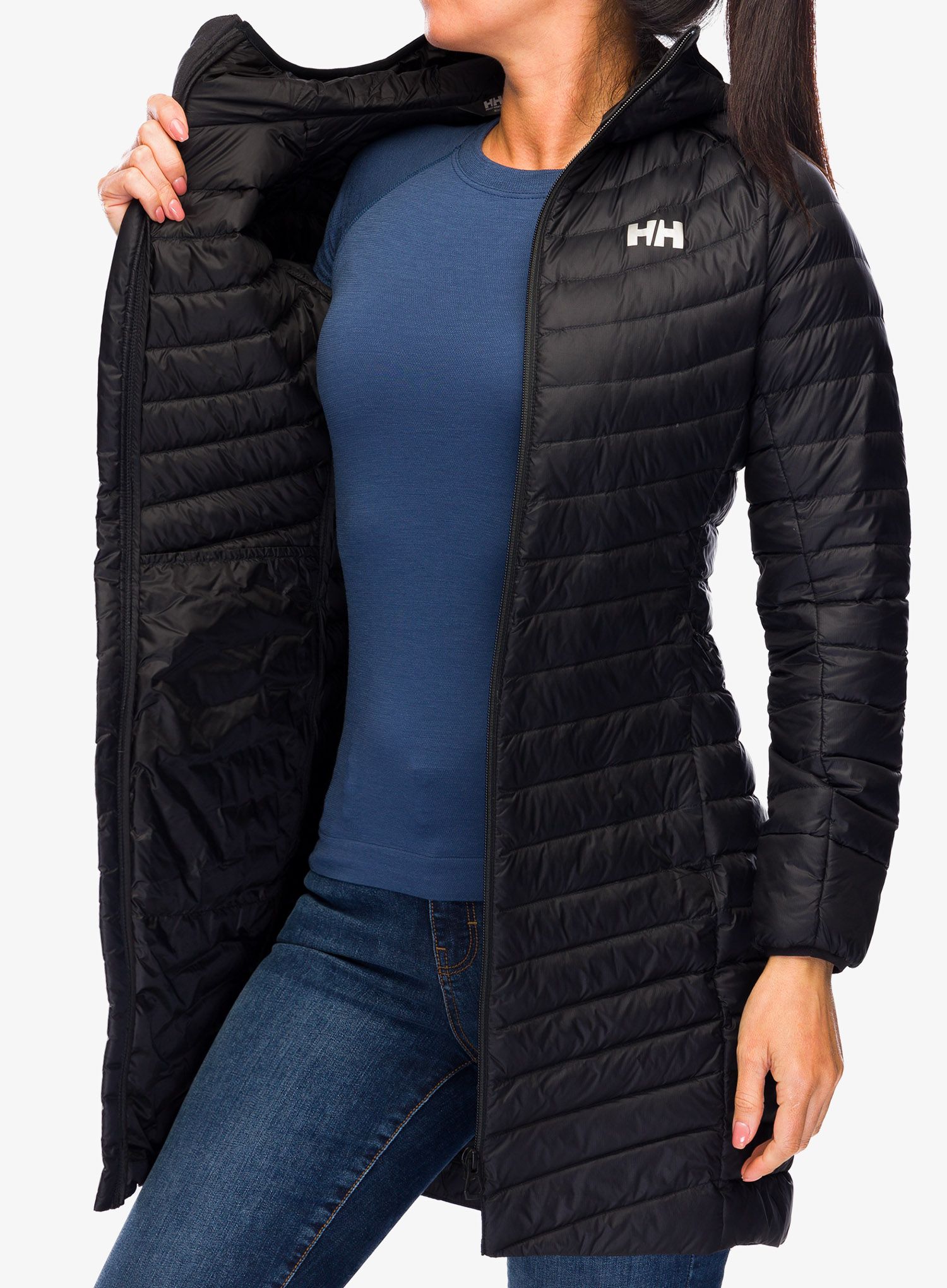 Ženski plašč Helly Hansen Verglas Long Down Insulator Jacket - black