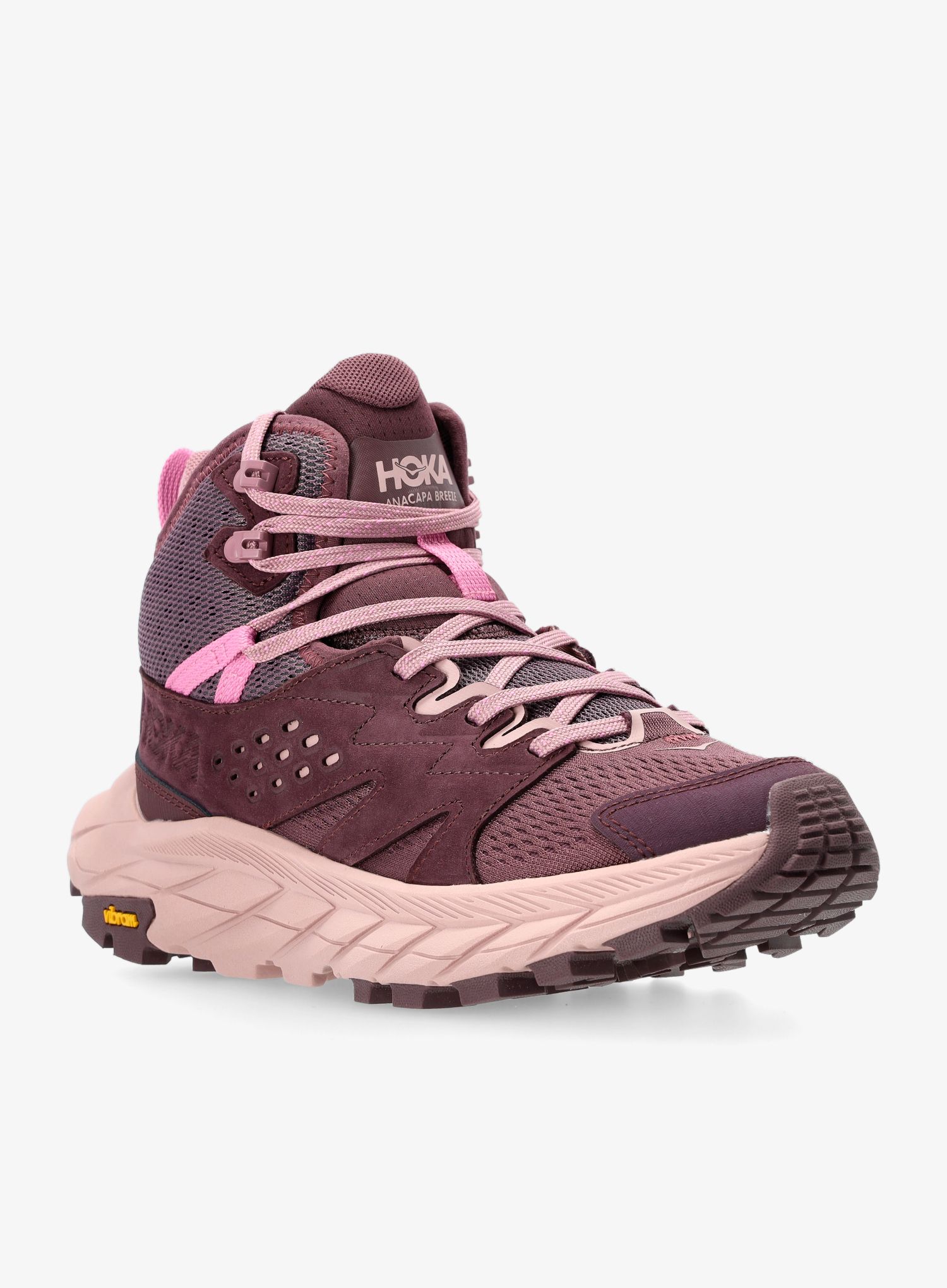 Ženski pohodniški čevlji Hoka Anacapa Breeze Mid - raisin/pale mauve