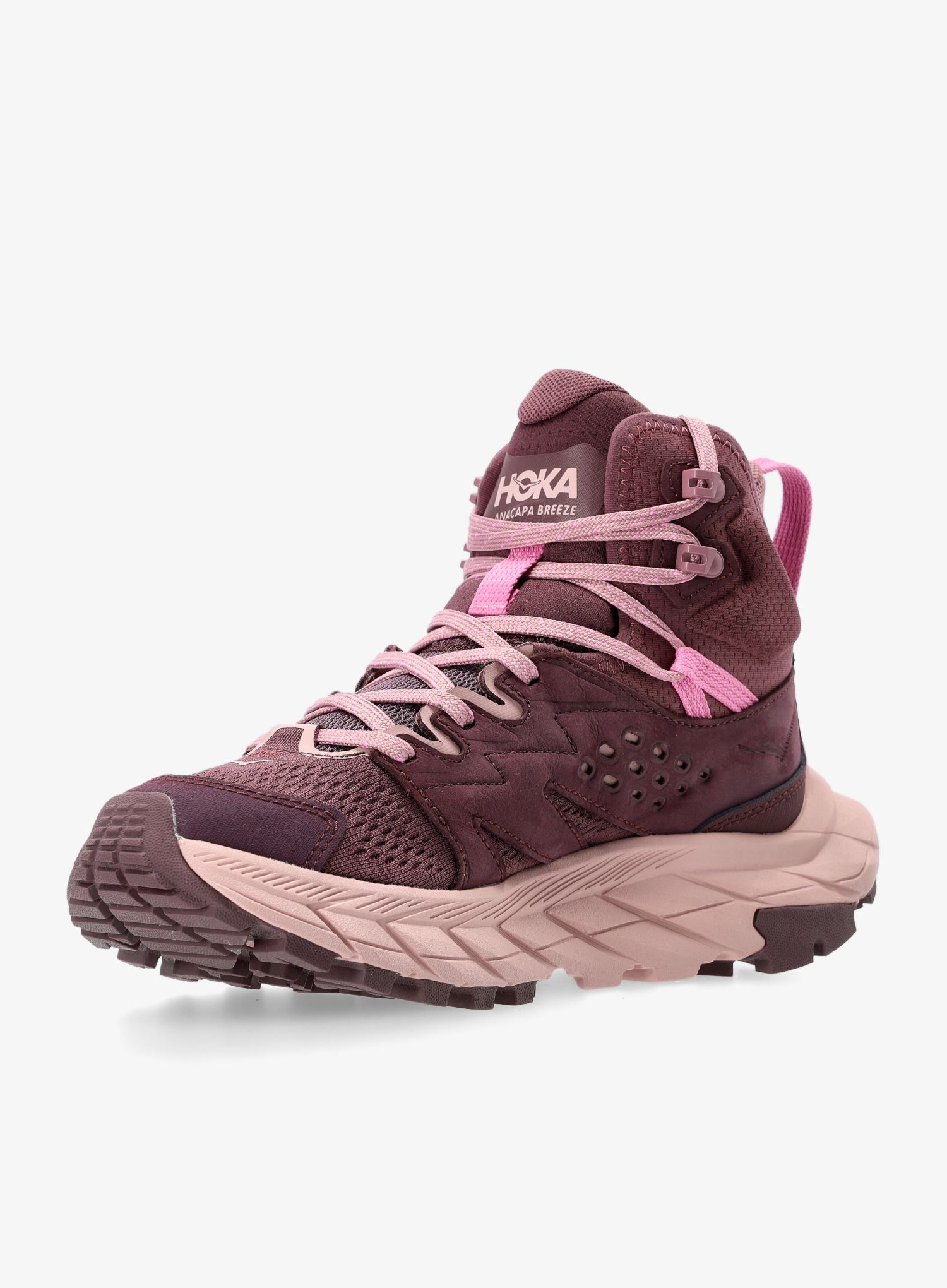 Ženski pohodniški čevlji Hoka Anacapa Breeze Mid - raisin/pale mauve