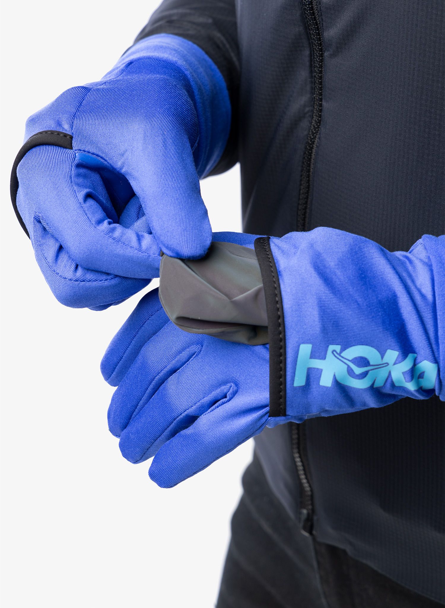 Rokavice iz flisa Hoka ColdSnap Fleece Gloves - double black