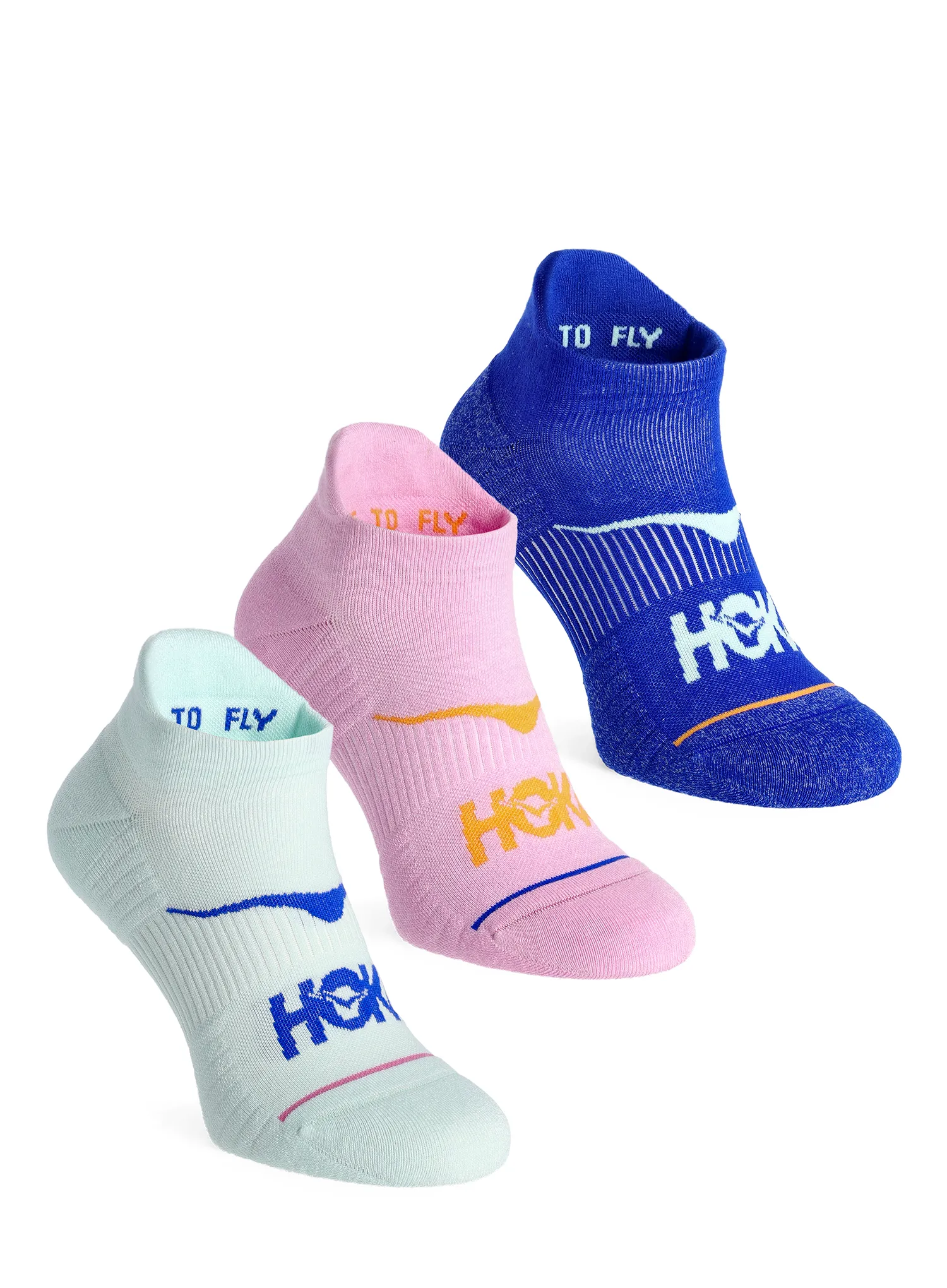 Tekaške nogavice Hoka No-Show Run Sock 3-Pack - aqua/pink/ultramarine