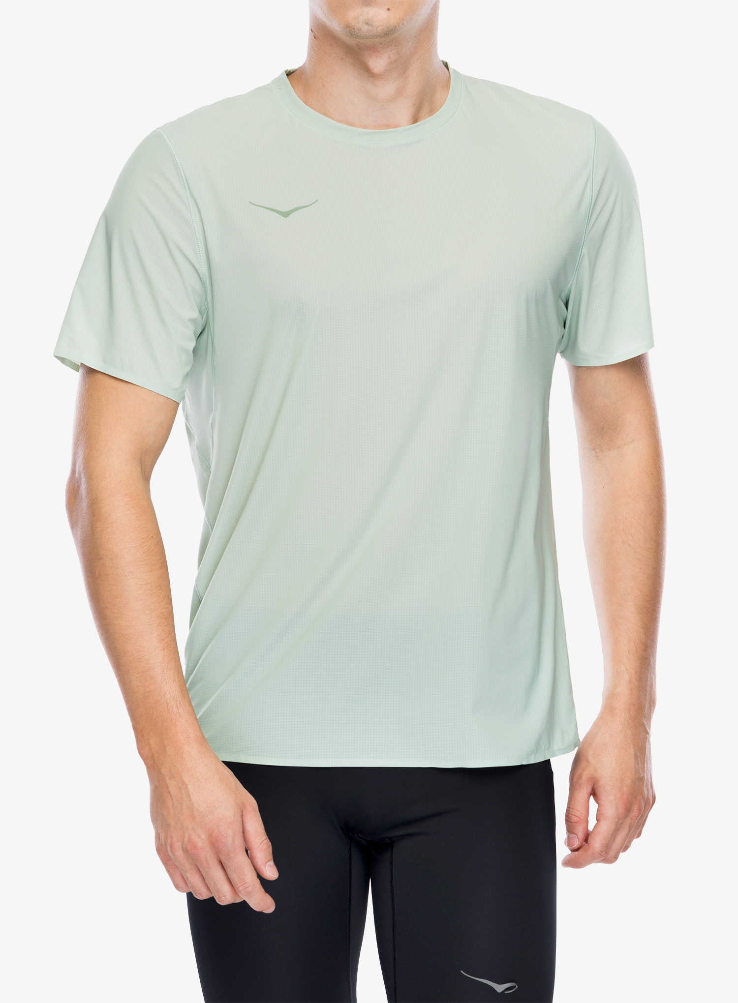 Majica za tek Hoka Performance Run Short Sleeve - aloe vera