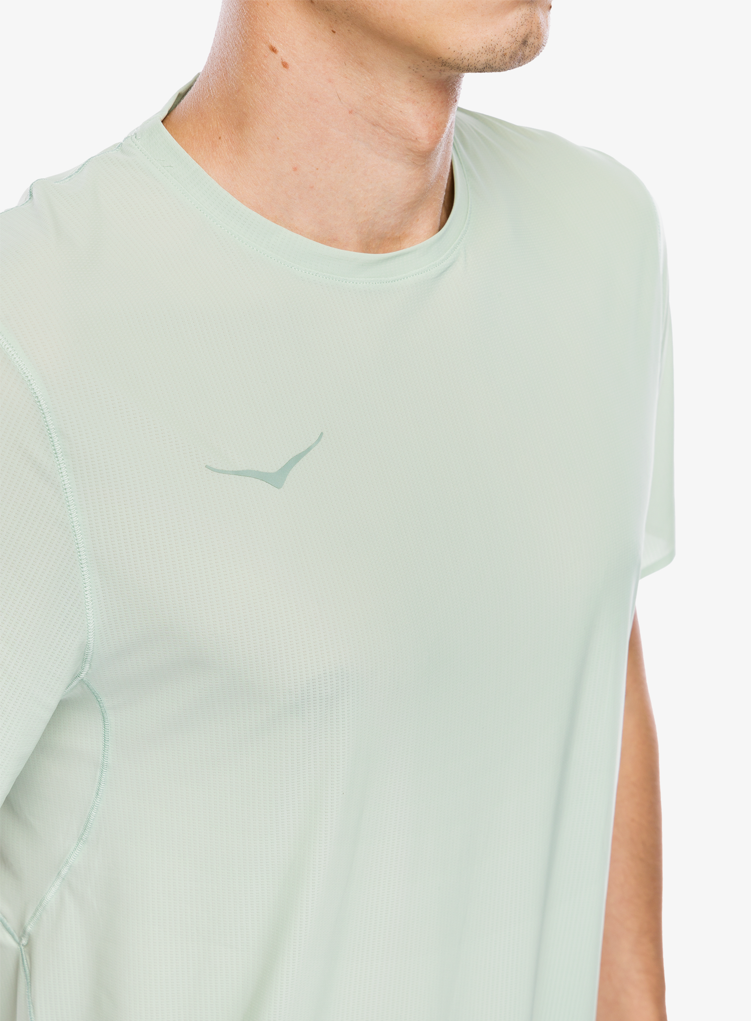 Majica za tek Hoka Performance Run Short Sleeve - aloe vera