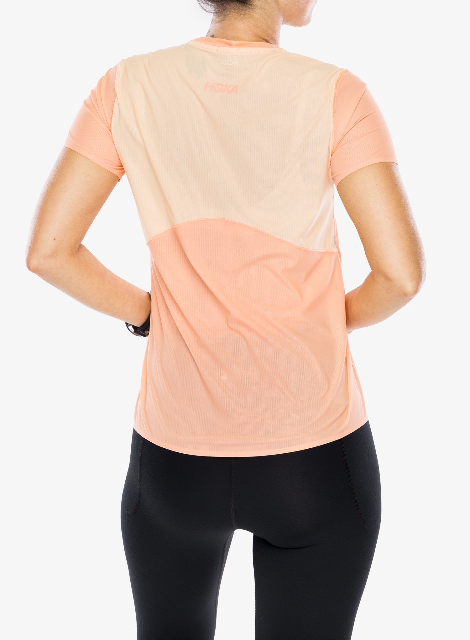 Ženska tekaška majica Hoka Performance Run Short Sleeve - papaya