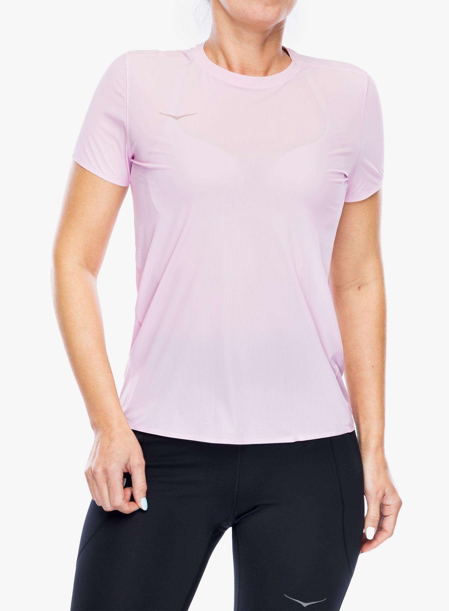 Ženska tekaška majica Hoka Performance Run Short Sleeve - pink twilight
