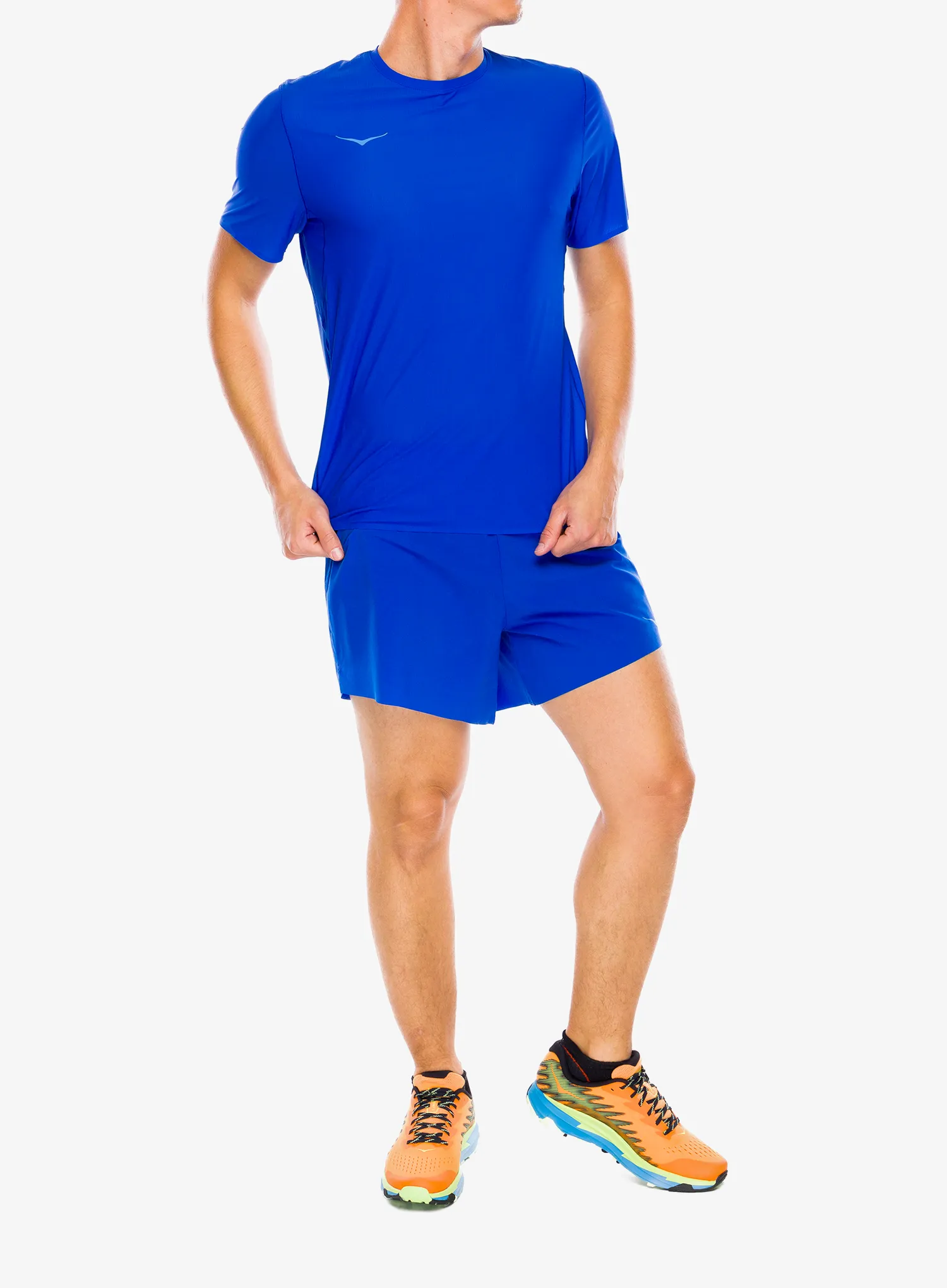 Majica za tek Hoka Performance Run Short Sleeve - ultramarine