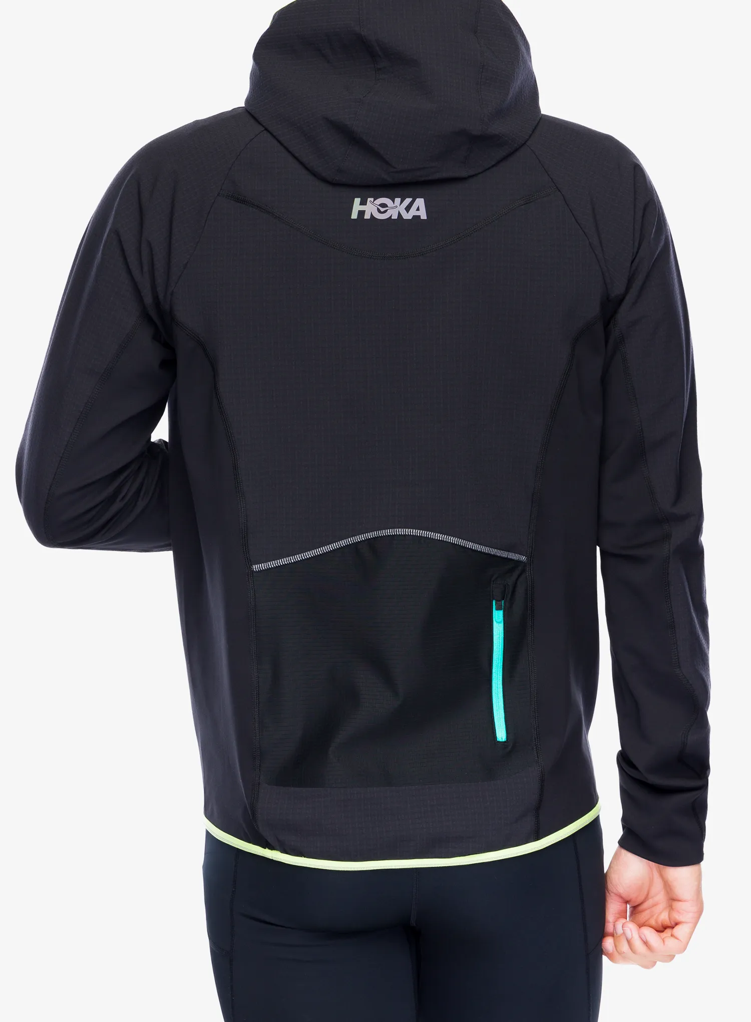 Jakna za tek Hoka SkyGlow Half-Zip - black