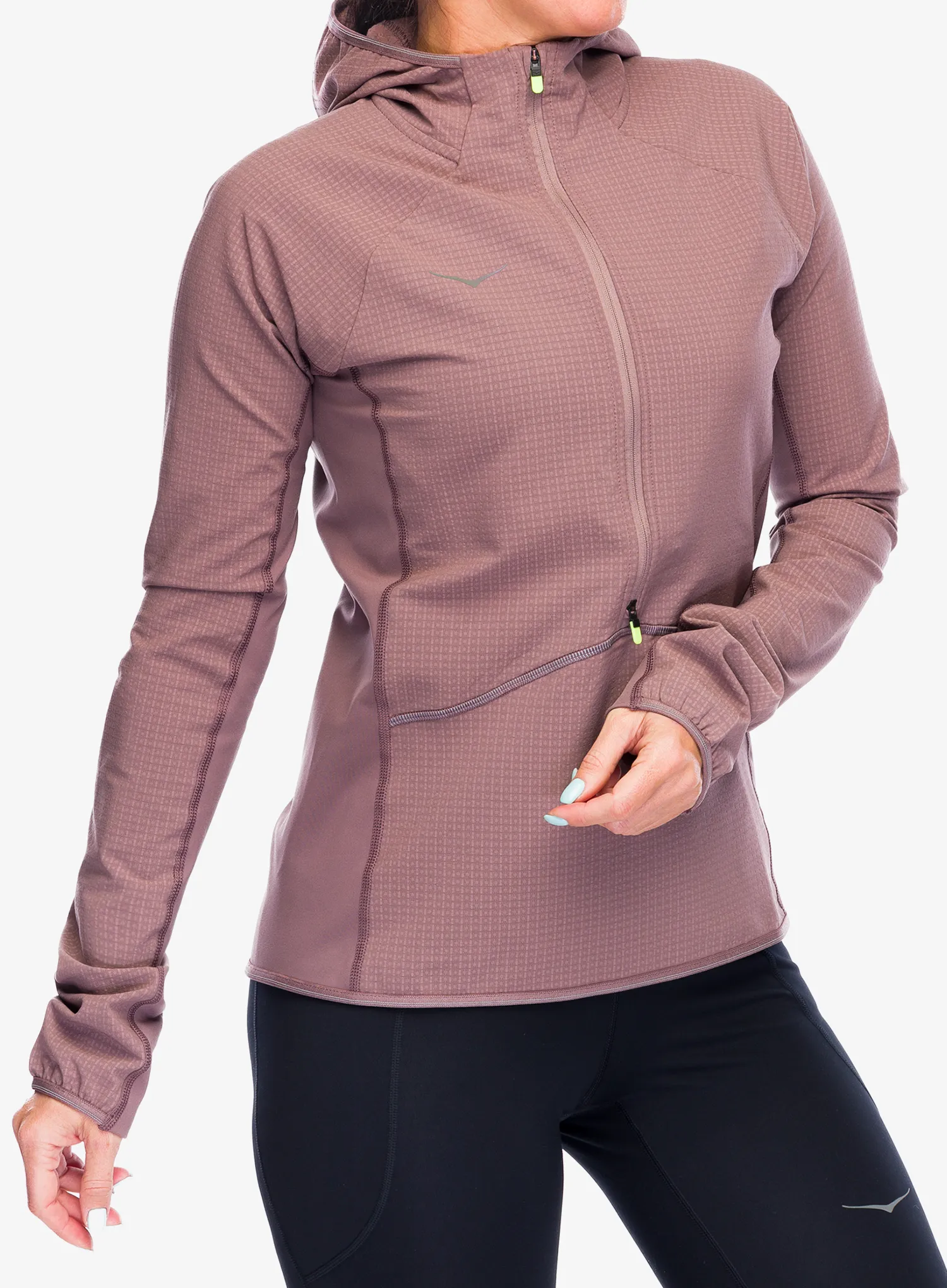 Ženska tekaška jakna Hoka SkyGlow Half-Zip - smokey quartz