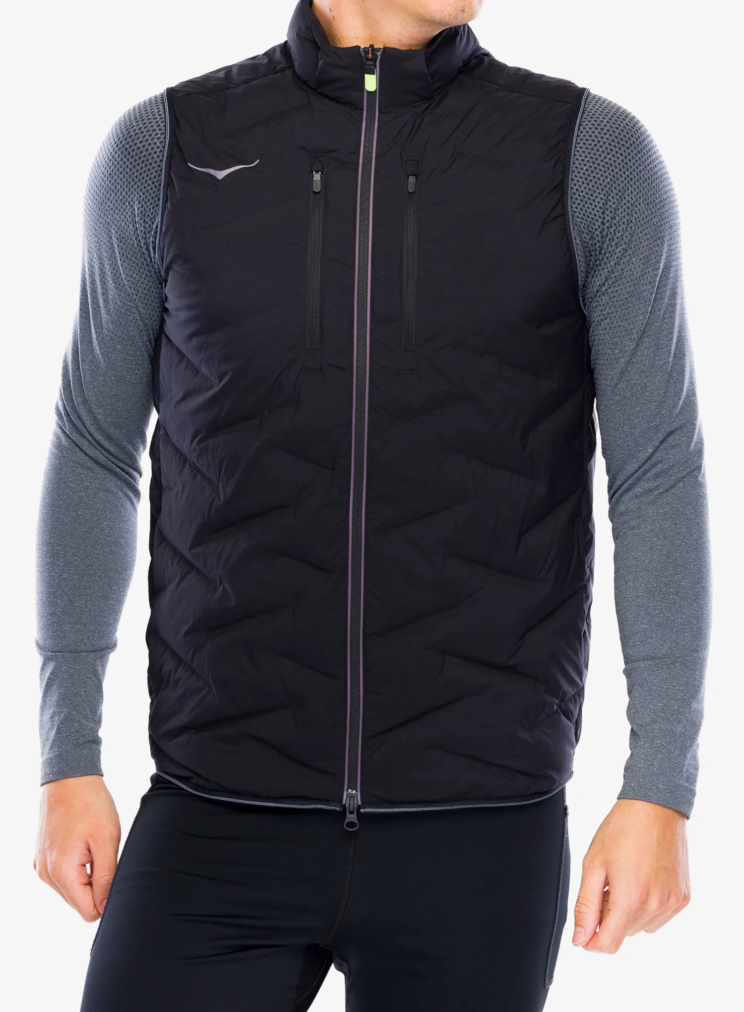 Tekaški brezrokavnik Hoka Skyfill Run Vest - black
