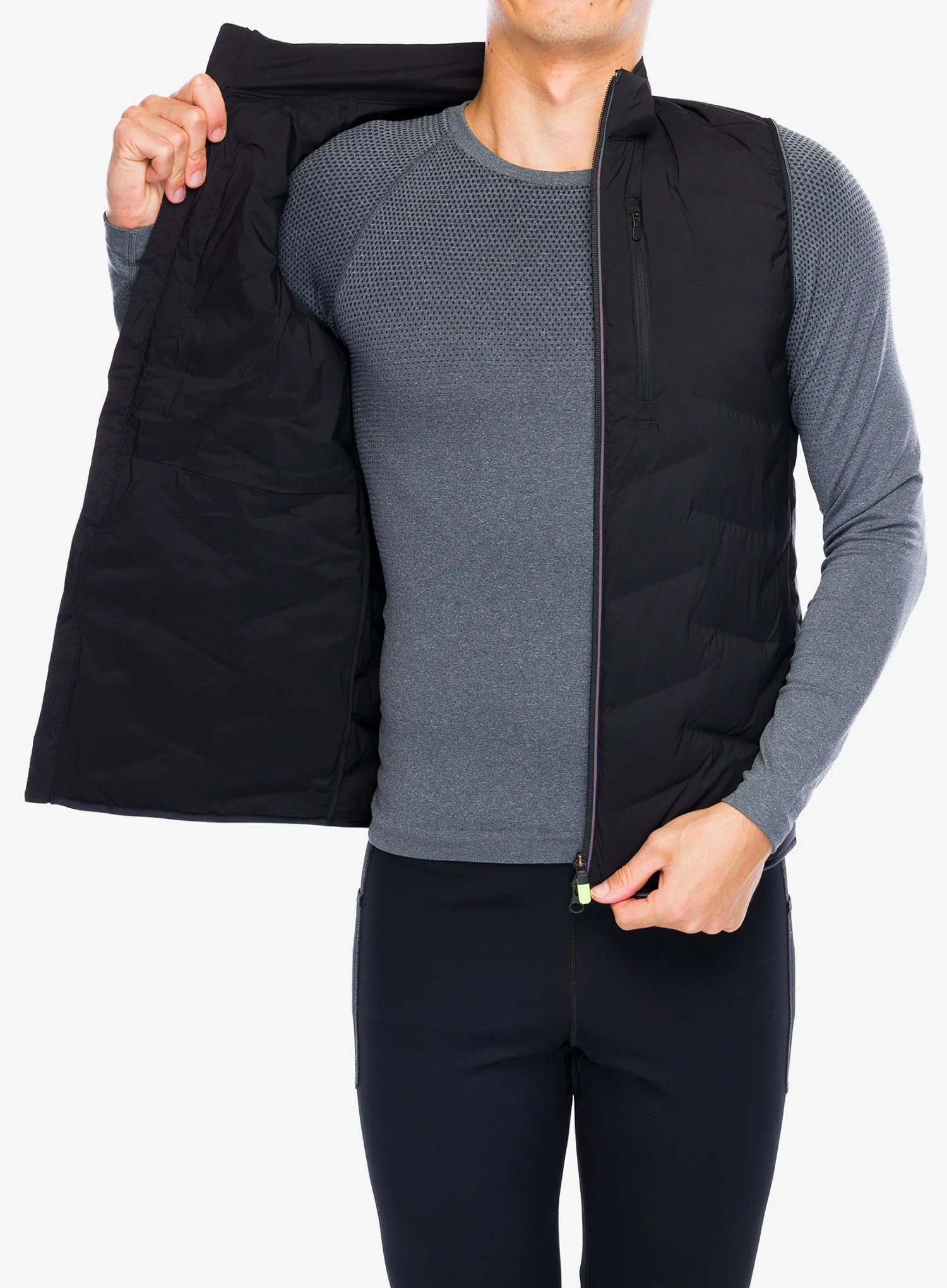 Tekaški brezrokavnik Hoka Skyfill Run Vest - black