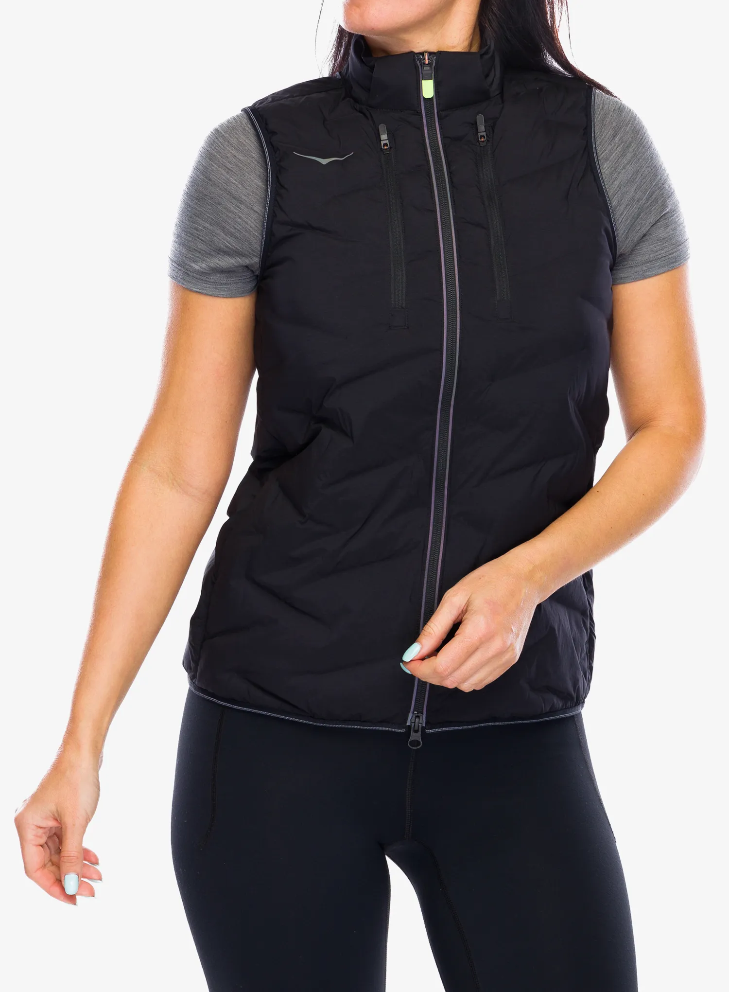 Ženski brezrokavnik Hoka Skyfill Run Vest - black